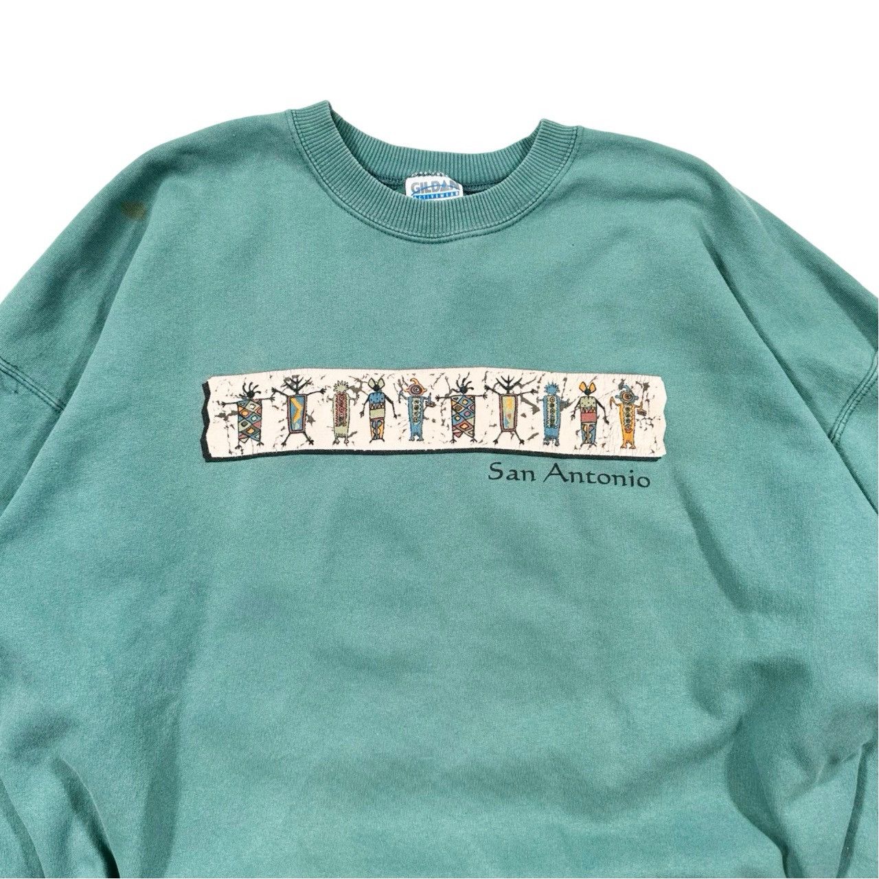 Vintage Vintage 90s San Antonio Big Print Graphic Sweater Size US XXL / EU 58 / 5 - 2 Thumbnail