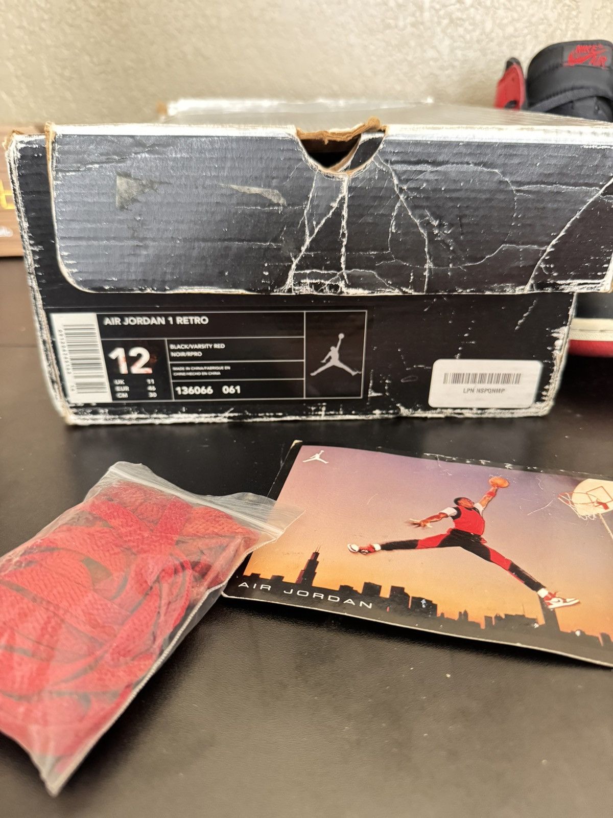 Jordan Brand 2001 Jordan 1 Retro Bred Size US 12 / EU 45 - 9 Thumbnail