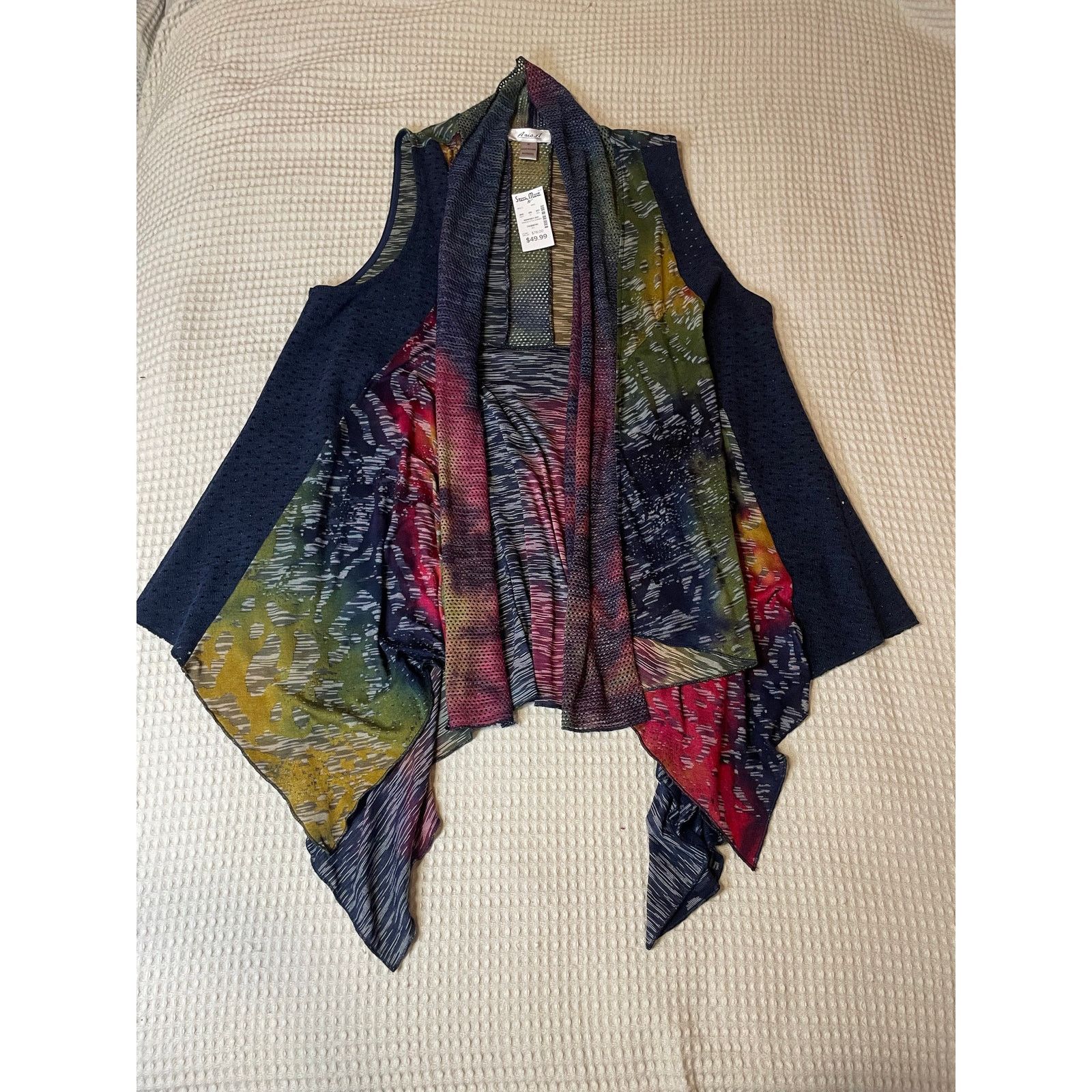 Other NWT Ania. A Y2K Boho Fairy Core Multicolor Mesh Vest Medium Size M / US 6-8 / IT 42-44 - 6 Thumbnail