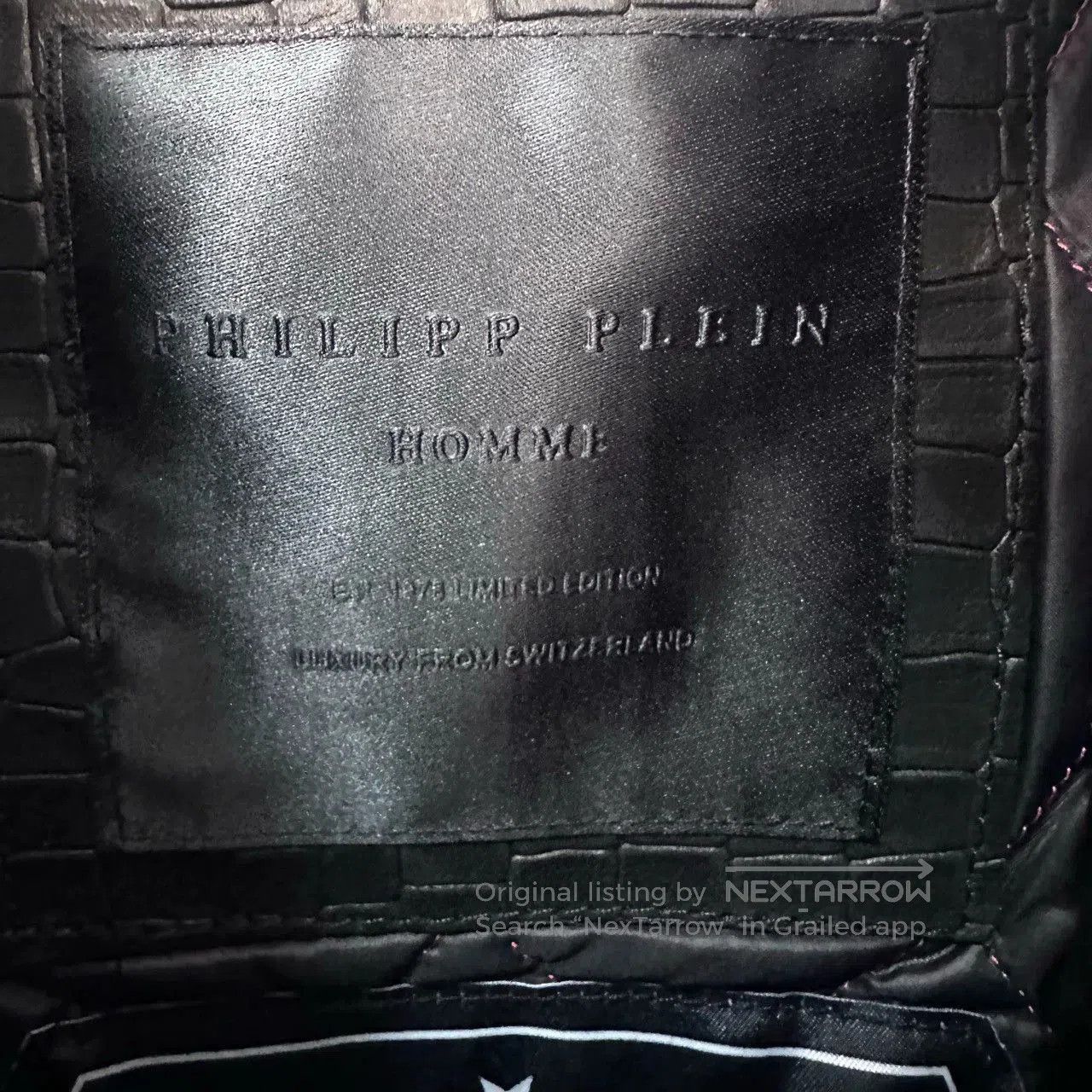 Philipp Plein black crocodile leather motorcycle vest jacket. Size US XS / EU 42 / 0 - 6 Thumbnail