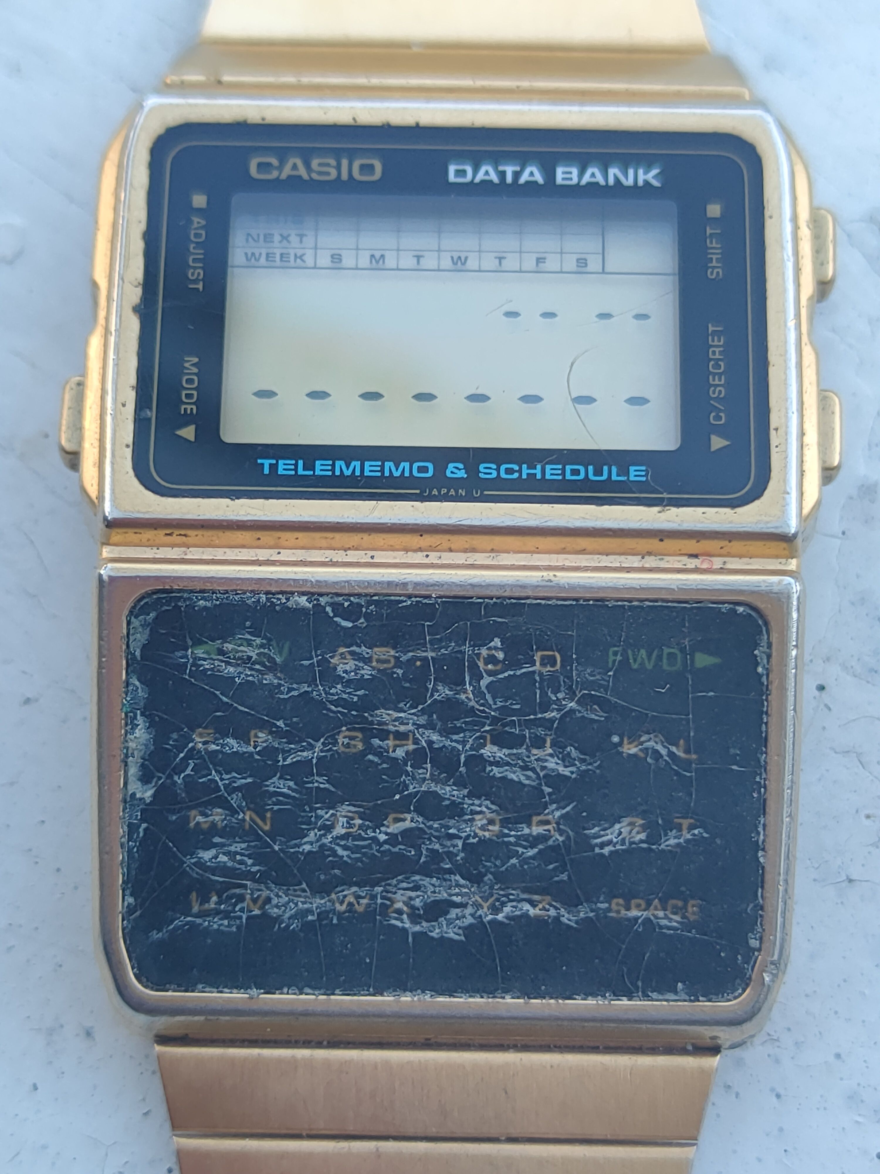 Casio Casio Data Bank DBC610 worn gold watch japan Size ONE SIZE - 15 Thumbnail
