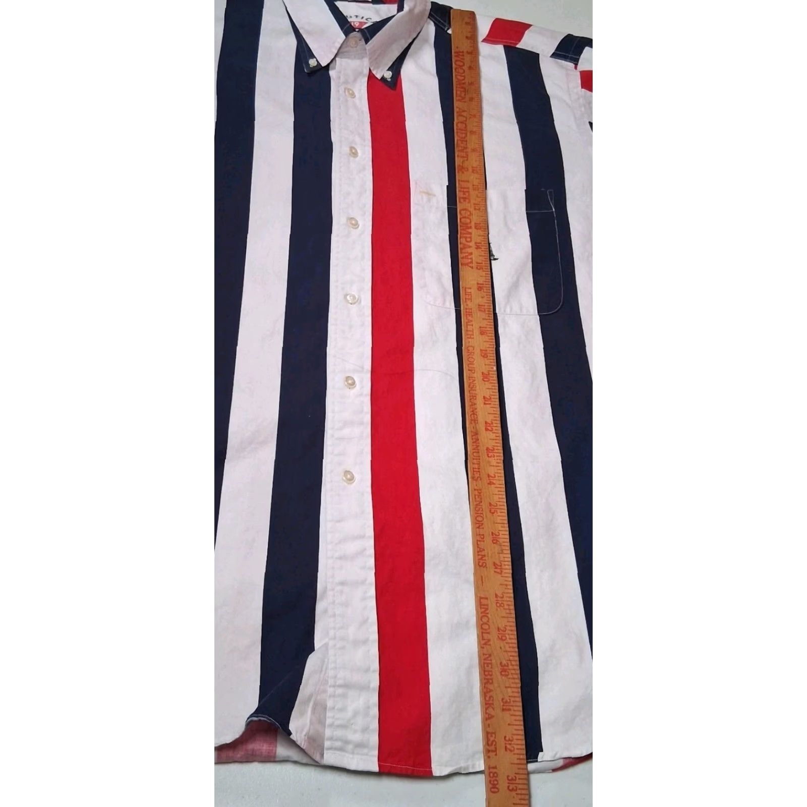 Nautica Vintage Nautica Sail Sports Shirt XL Nautical Red White Blue Stripe Boat Size US XL / EU 56 / 4 - 4 Thumbnail