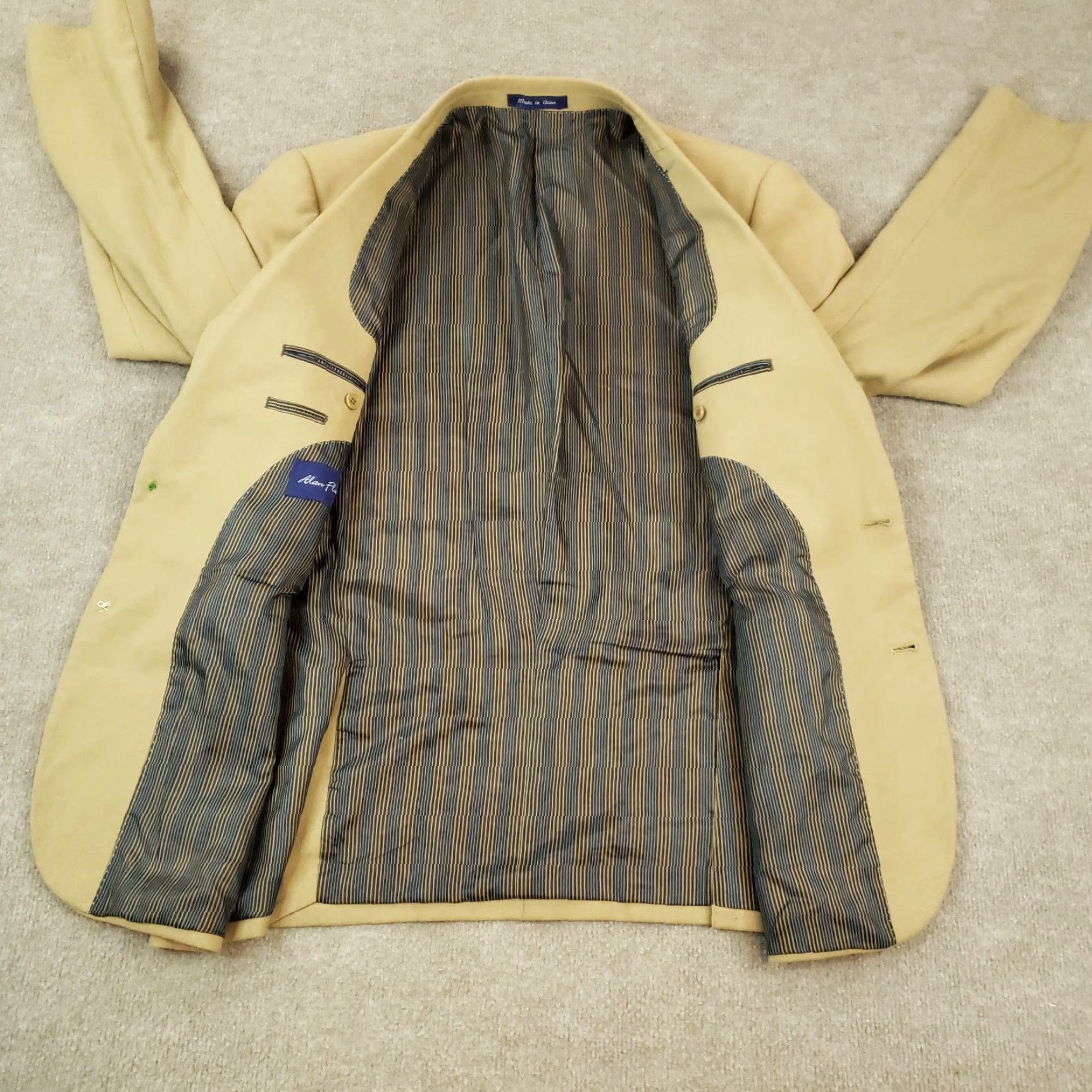 Vintage Alan Flusser Blazer Mens 42 Brown Single-Breasted Career Jacket Shirt? Size 42R - 5 Thumbnail