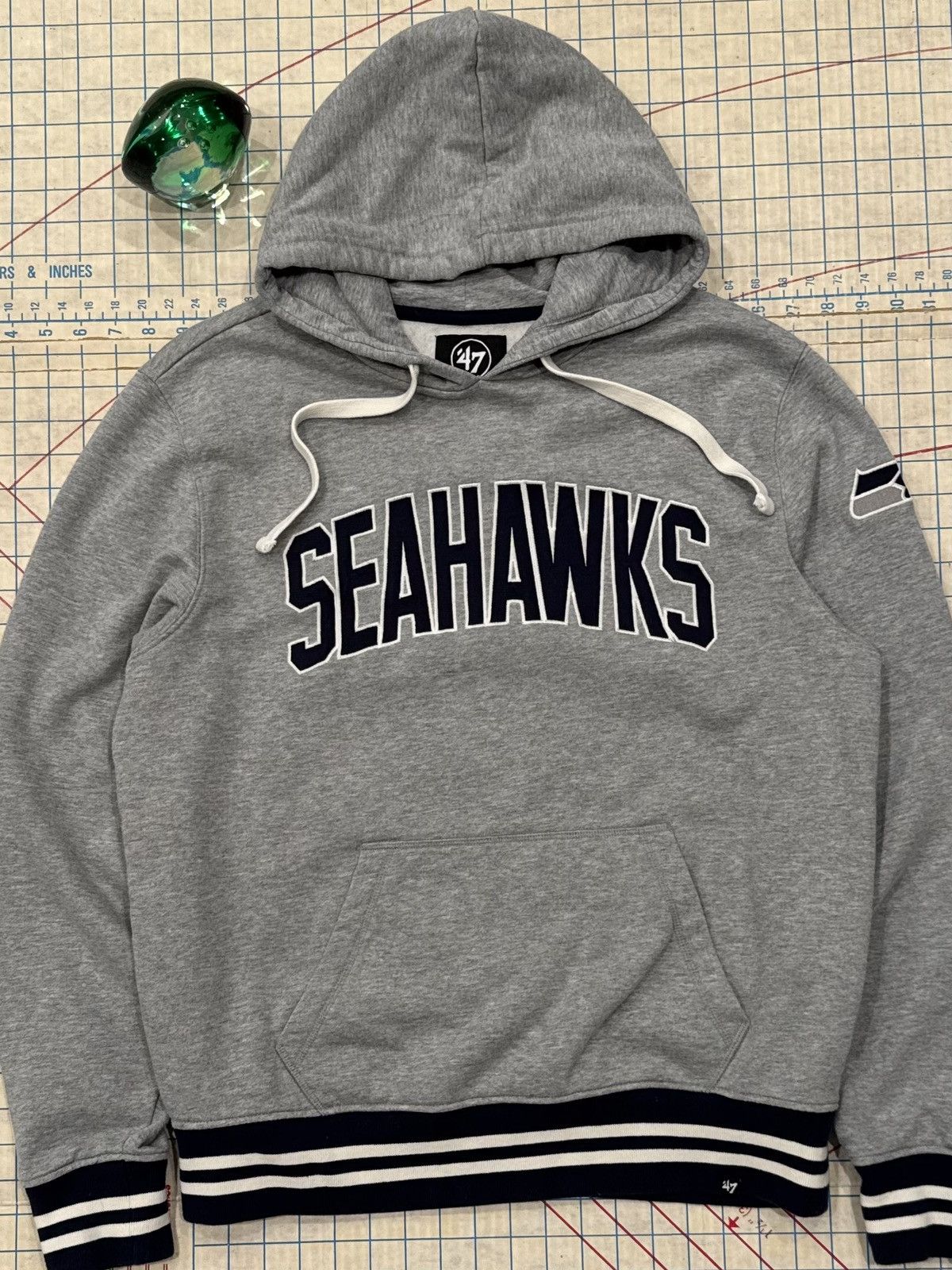 47 Brand ‘47 Seattle Seahawks Pull Over Ringer Hoodie CollegiateStyle Size US L / EU 52-54 / 3 - 2 Thumbnail