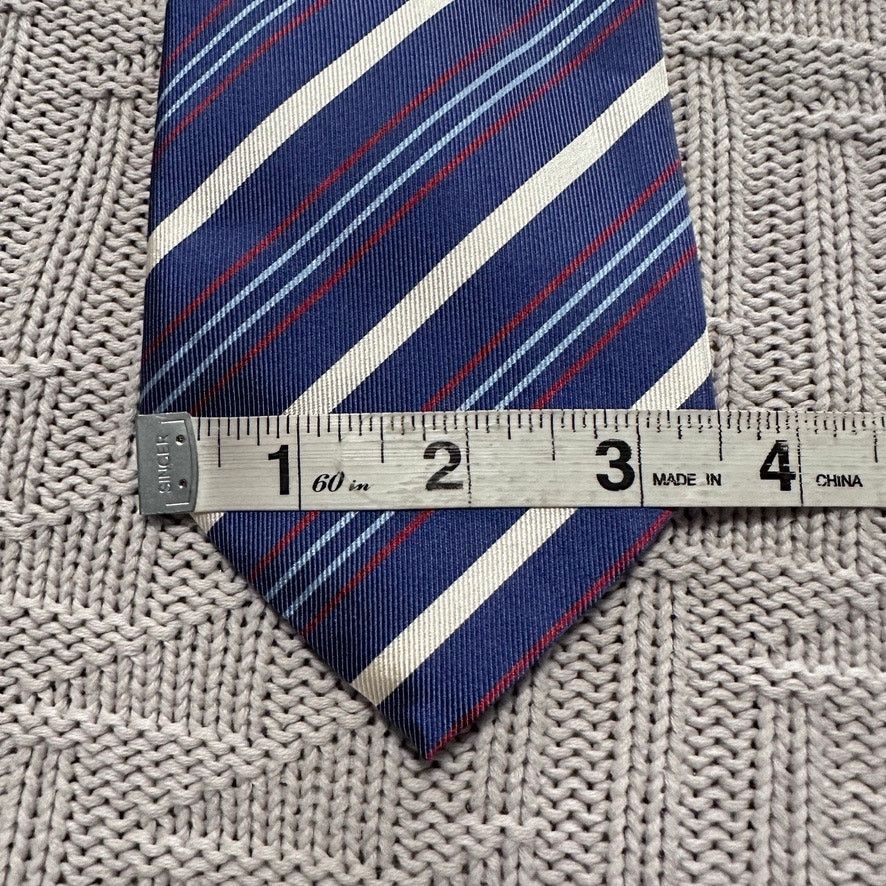 Bergdorf Goodman Bergdorf Goodman periwinkle striped silk tie Size ONE SIZE - 6 Thumbnail