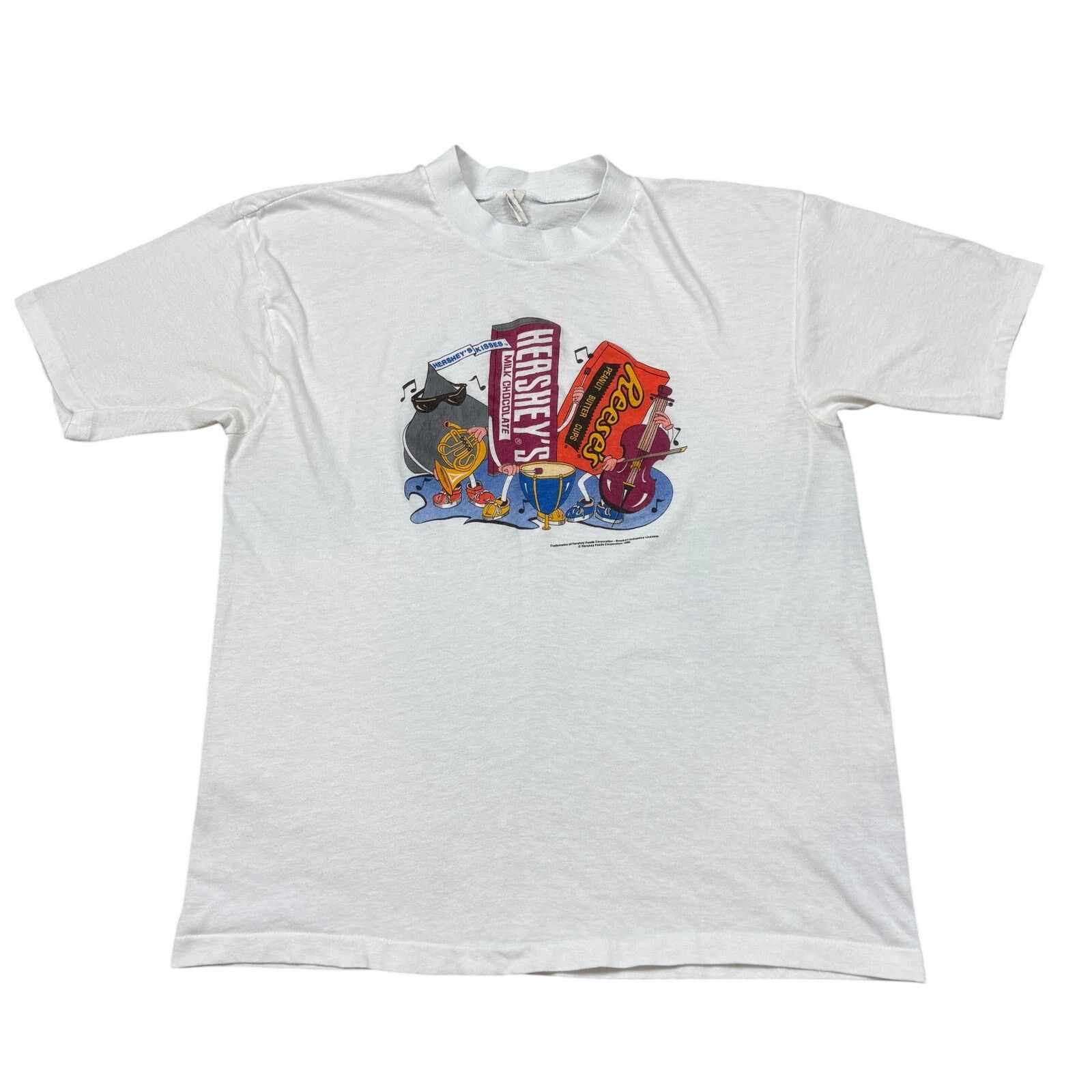 Vintage Vintage 1990 Hershey Chocolate Reeses Kiss T Shirt XL Size US XL / EU 56 / 4 - 1 Thumbnail