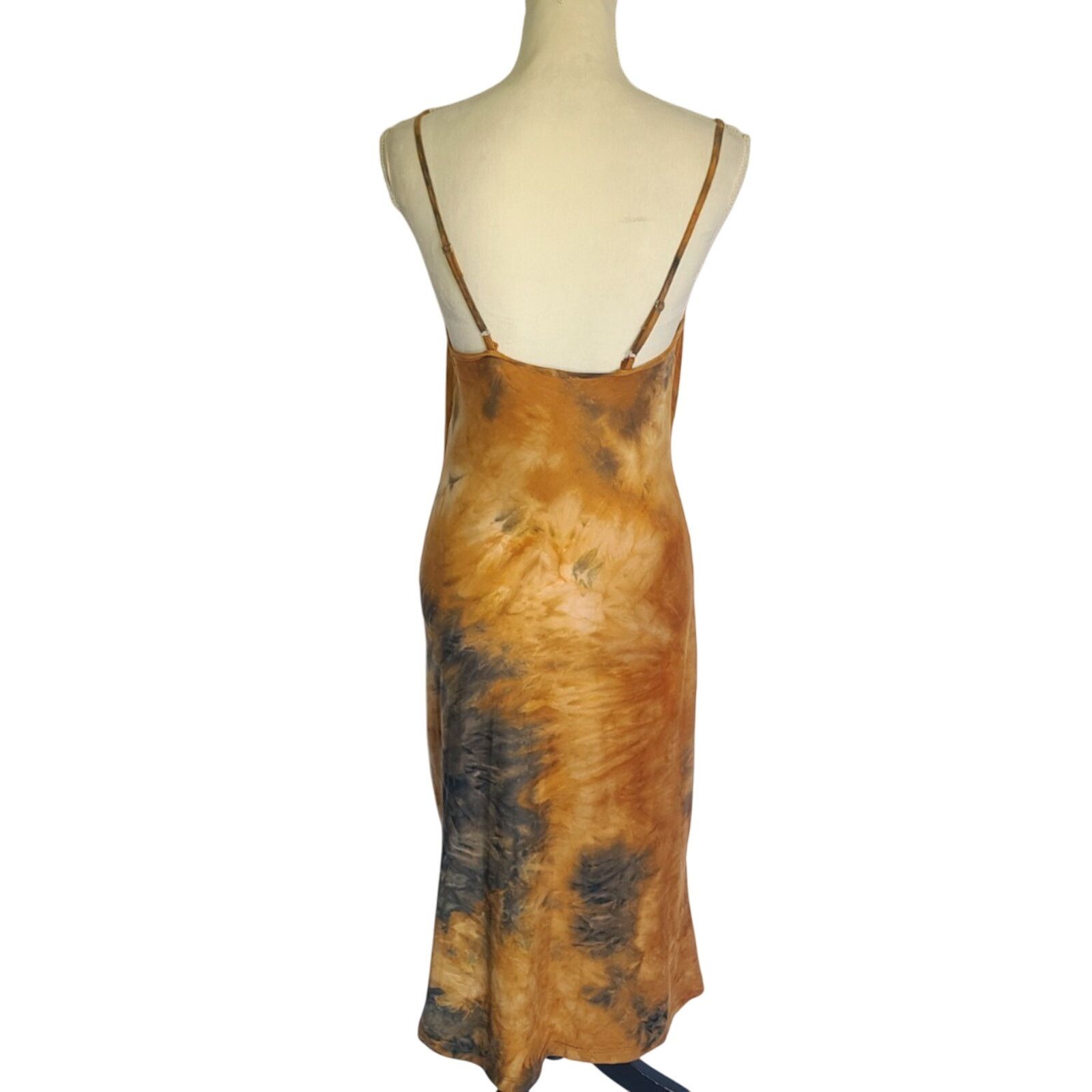 Bebe Bebe Y2K Orange Tan Tie Dye Slip Tank Dress XS Sleeveless Size XS / US 0-2 / IT 36-38 - 4 Thumbnail