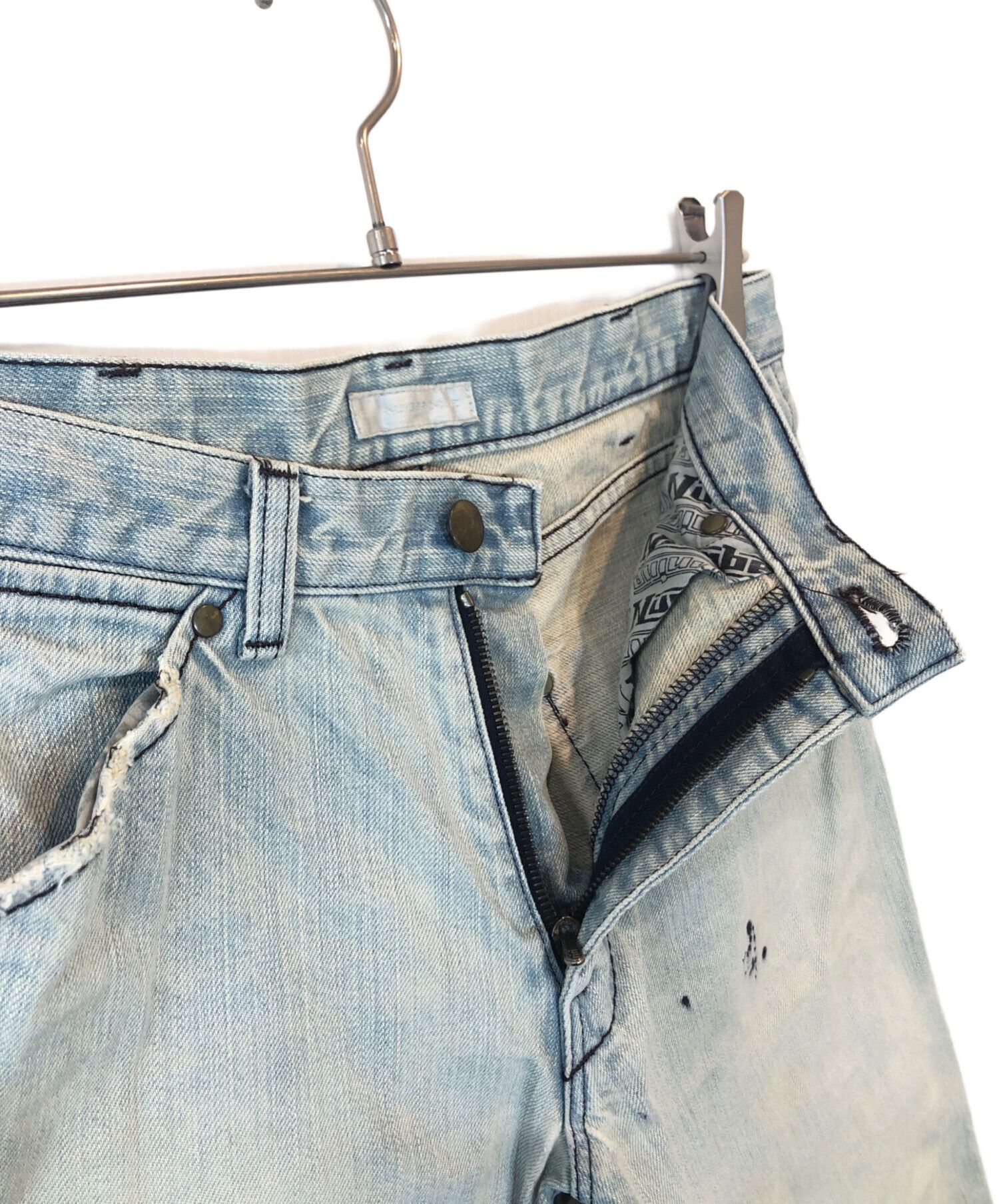 Number (N)ine NUMBER (N)INE Mud-finished Straight Denim Pants 3 x 30 Size US 31 - 3 Thumbnail