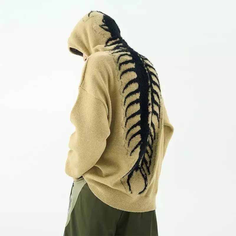 Vintage Sweater with a hood american knitwear punk gothic style Size US L / EU 52-54 / 3 - 1 Thumbnail