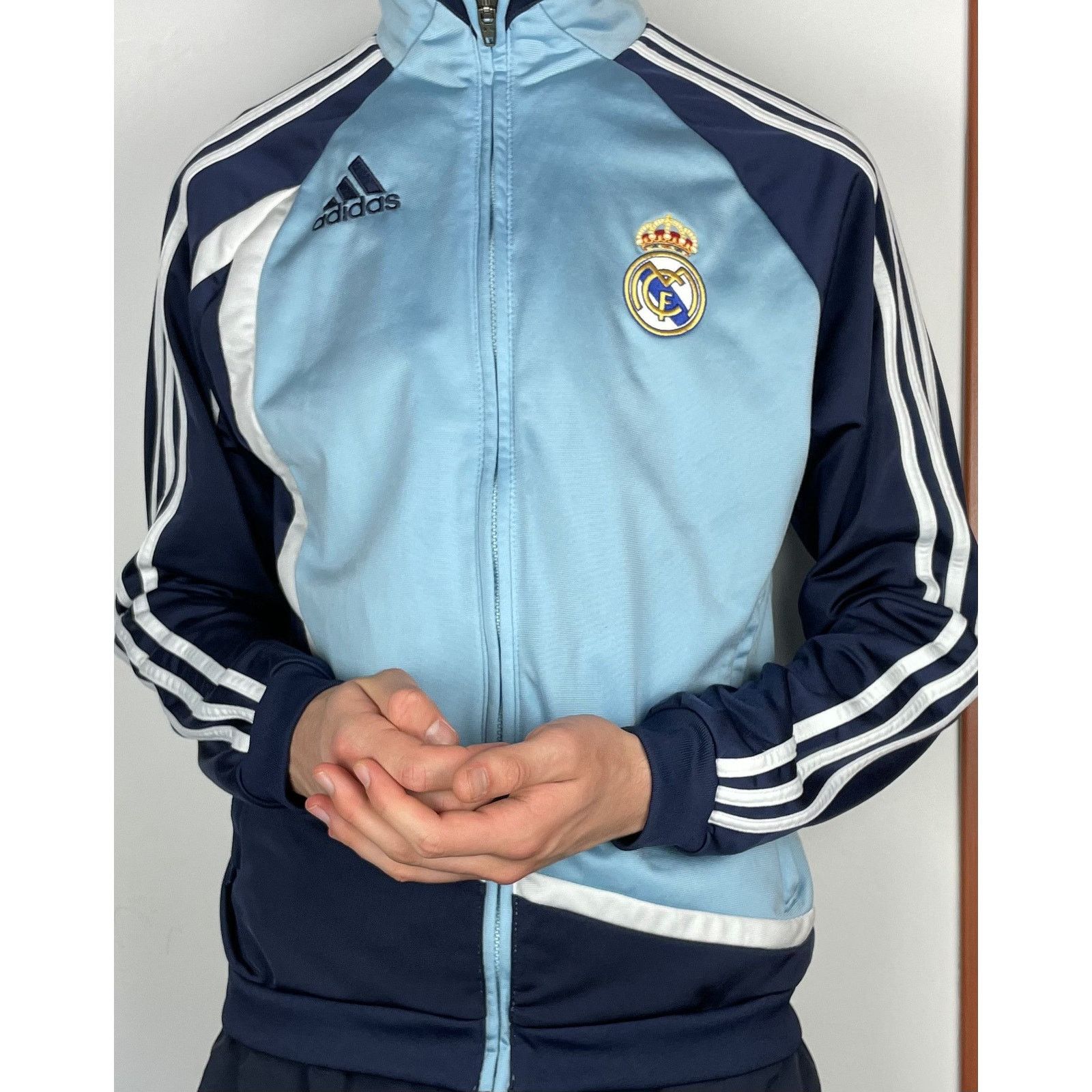 Adidas Adidas Men's Navy Blue Real Madrid CF Full Zip Jacket Large Size US L / EU 52-54 / 3 - 2 Thumbnail