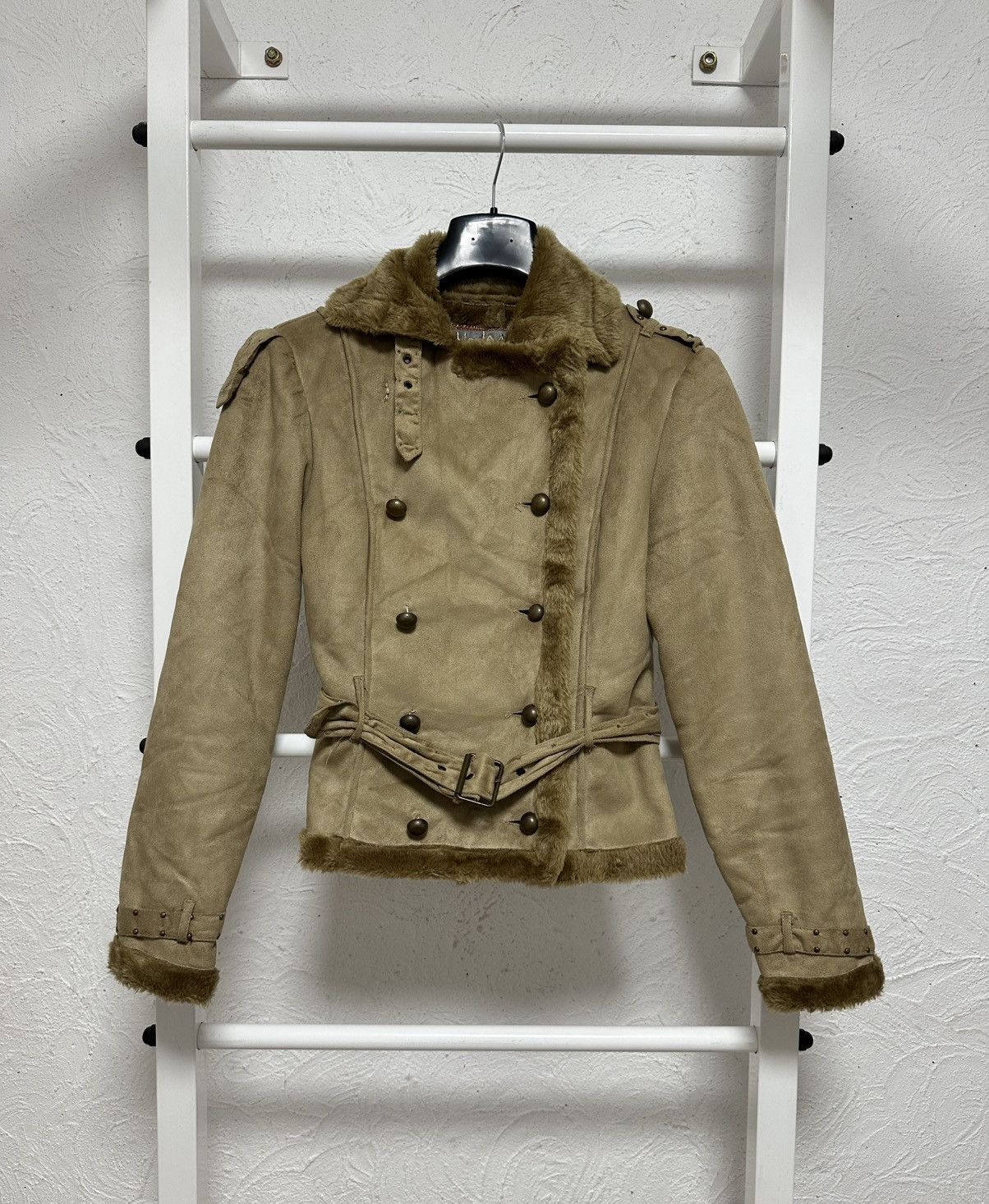 Hysteric Glamour × Vintage Y2K Hysteric Glamour Vintage Shearling Bomber Jacket Beige Size M / US 6-8 / IT 42-44 - 1 Thumbnail