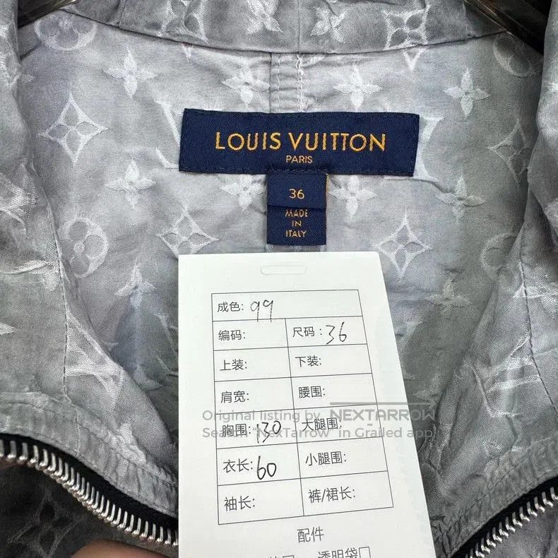 Louis Vuitton Louis Vuitton Gray Distressed Print Jacket. Size US XS / EU 42 / 0 - 2 Thumbnail