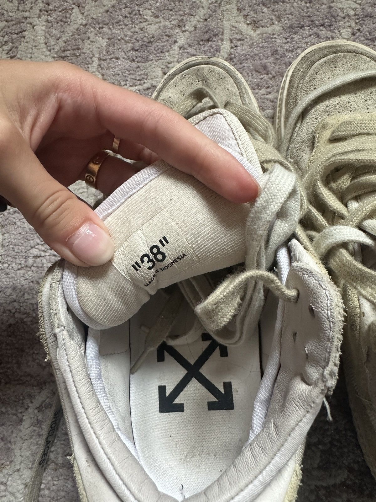 Off-White Off-White Off Court Beige Low-Top Sneakers Size US 8 / IT 38 - 6 Thumbnail