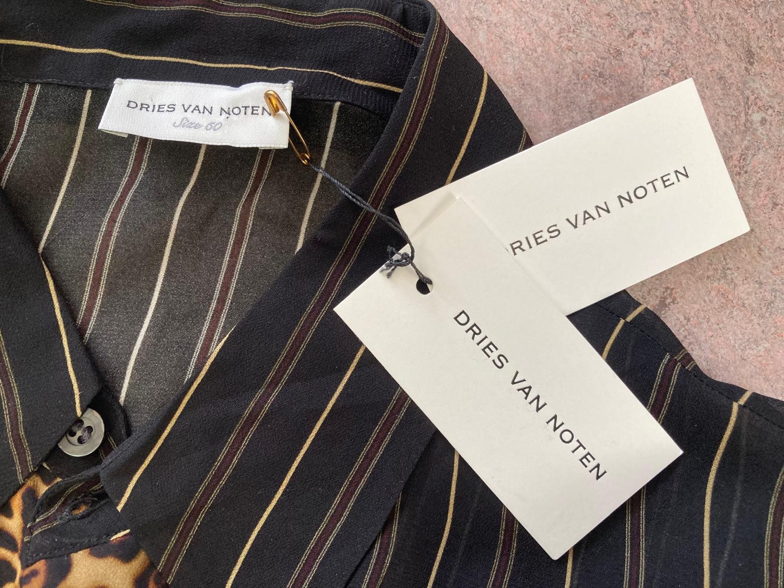 Dries Van Noten Dries Van Noten Striped Leopard Shirt Size 50 Size US M / EU 48-50 / 2 - 7 Thumbnail