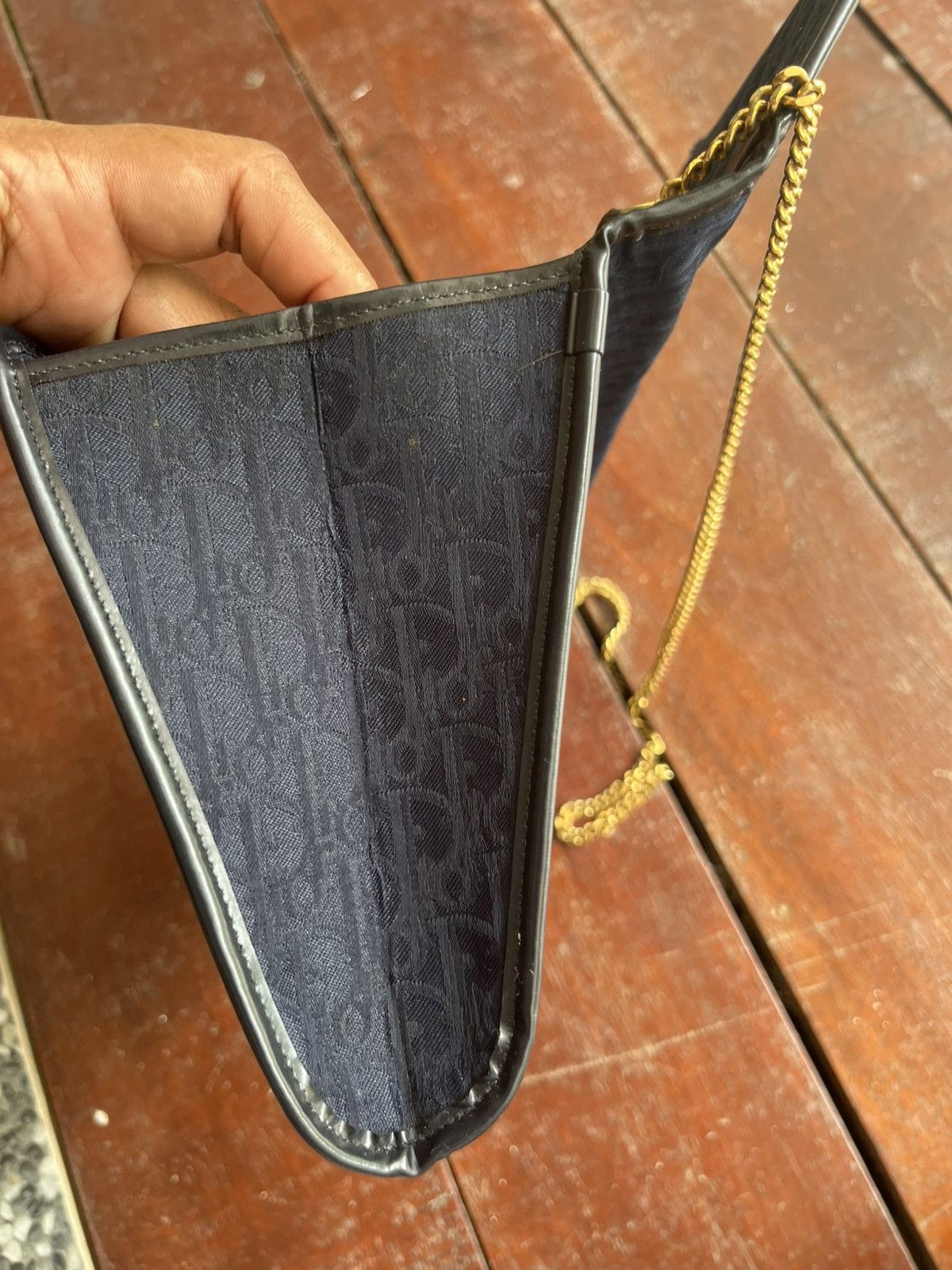 Dior 💥 Christian Dior Trotter Logo Jacquard Chain bag Navy 2cds2t Size ONE SIZE - 15 Thumbnail