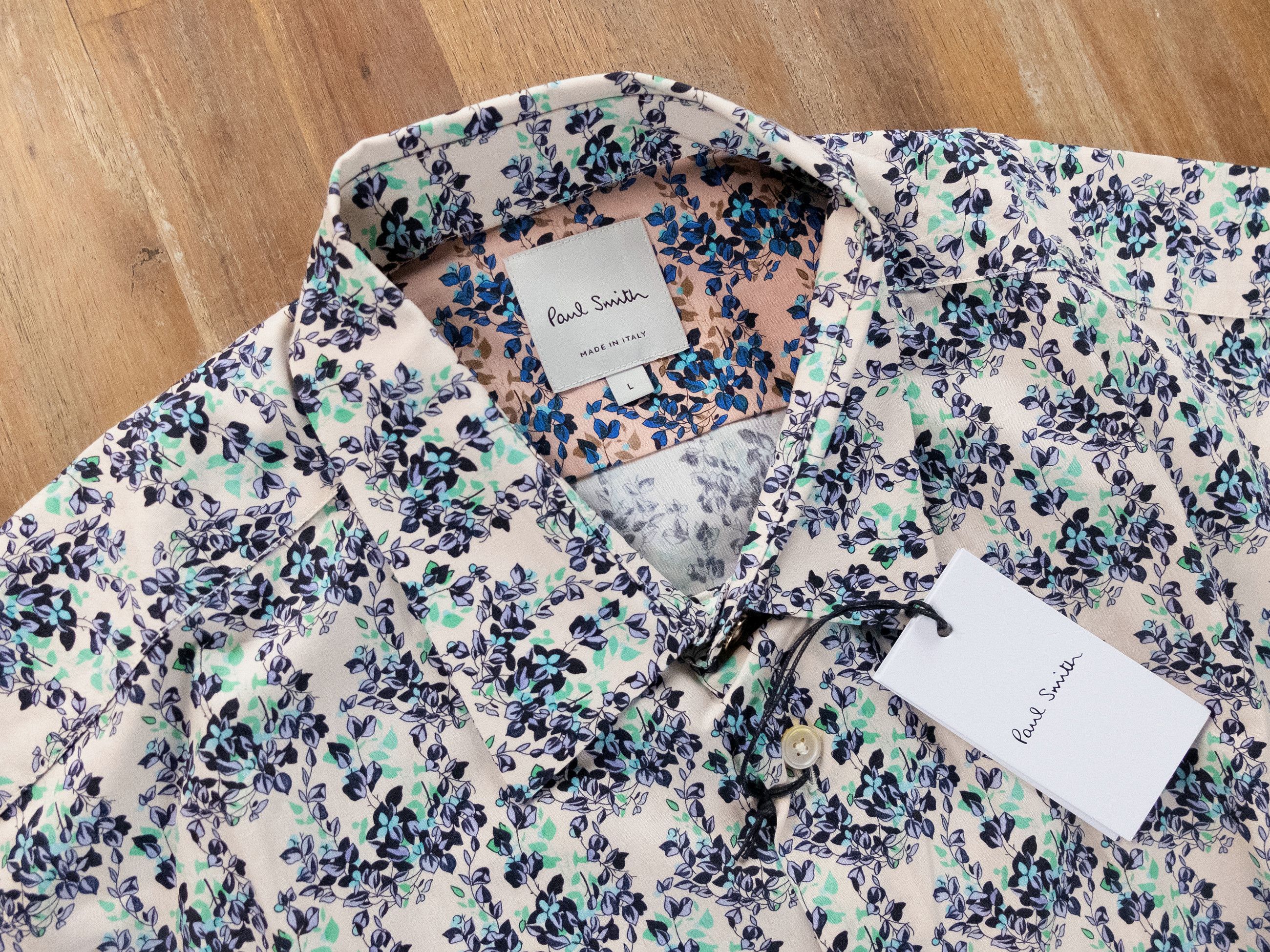 Paul Smith PAUL SMITH mainline ecru white floral print shirt Large Size US L / EU 52-54 / 3 - 5 Thumbnail