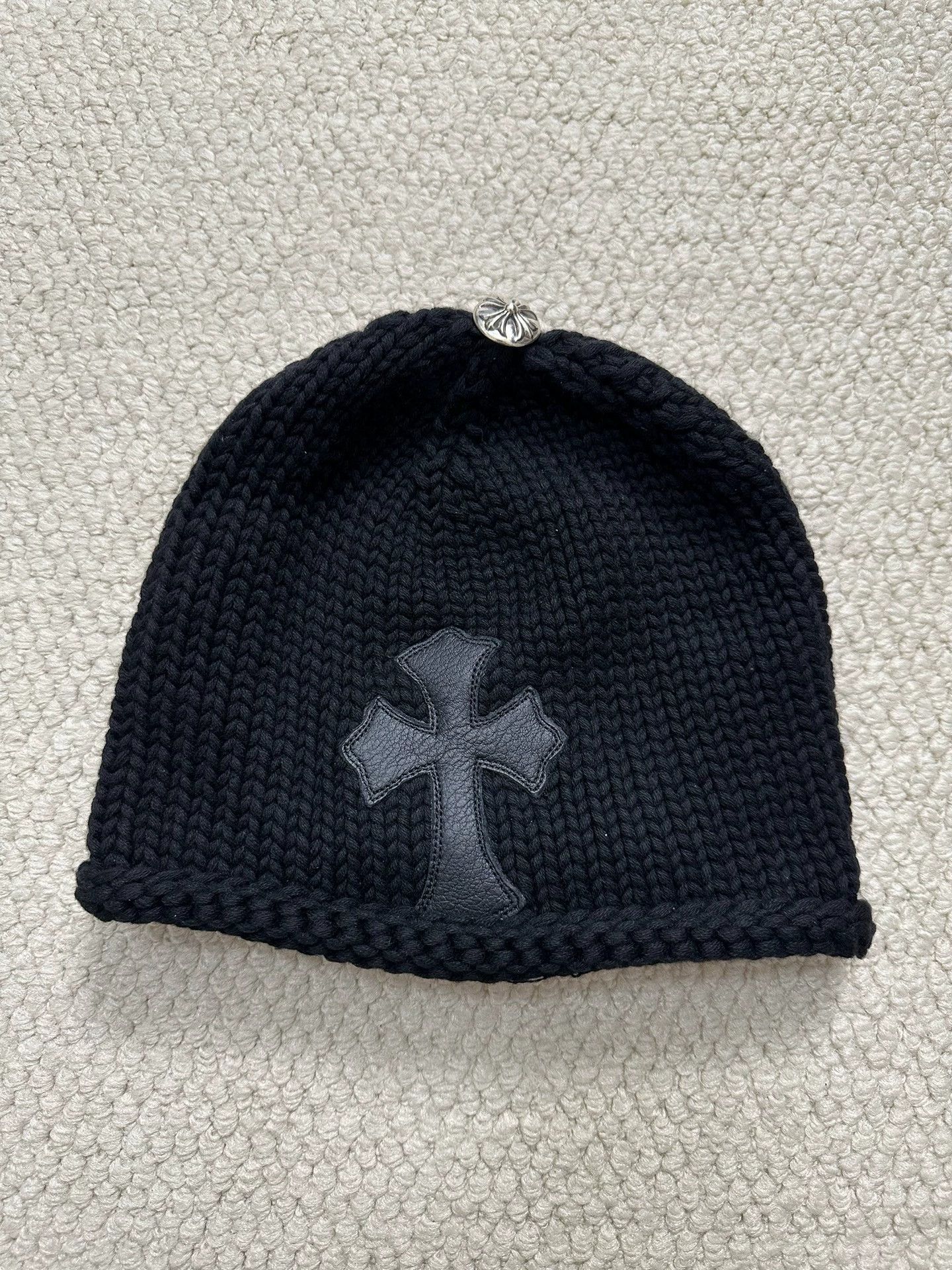 Chrome Hearts Chrome Hearts Leather Knit Beanie - Two more available Size ONE SIZE - 1 Thumbnail