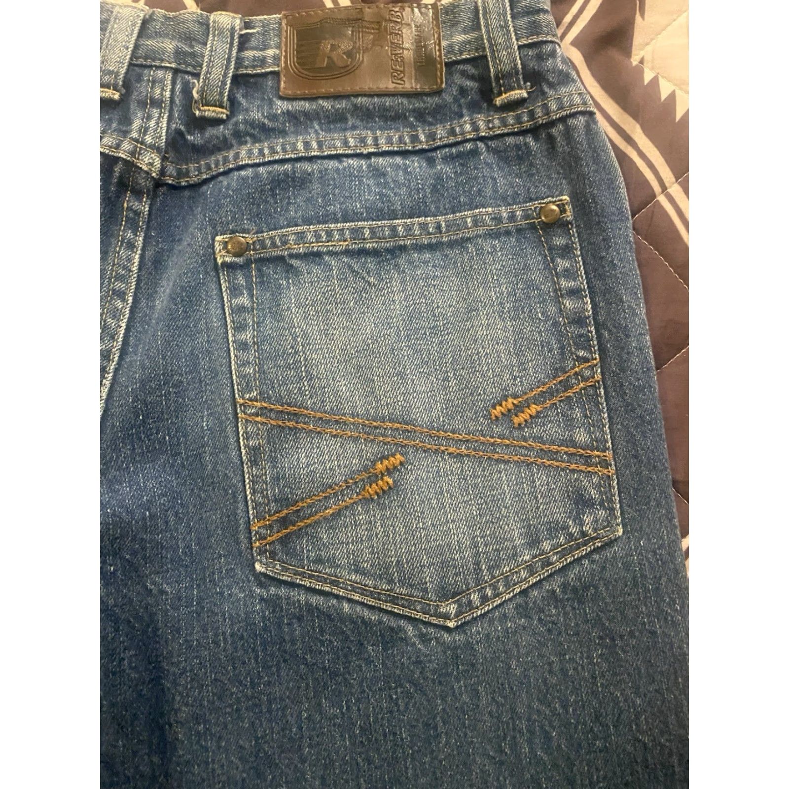 Vintage VINTAGE Re:Verb Bermuda Denim Shorts Jorts 90s Hip Hop Grunge Men’s Size 32 Blue Cotton Relaxed Baggy Inseam 13" Front Flat Front Pockets Zip Size US 32 / EU 48 - 4 Thumbnail