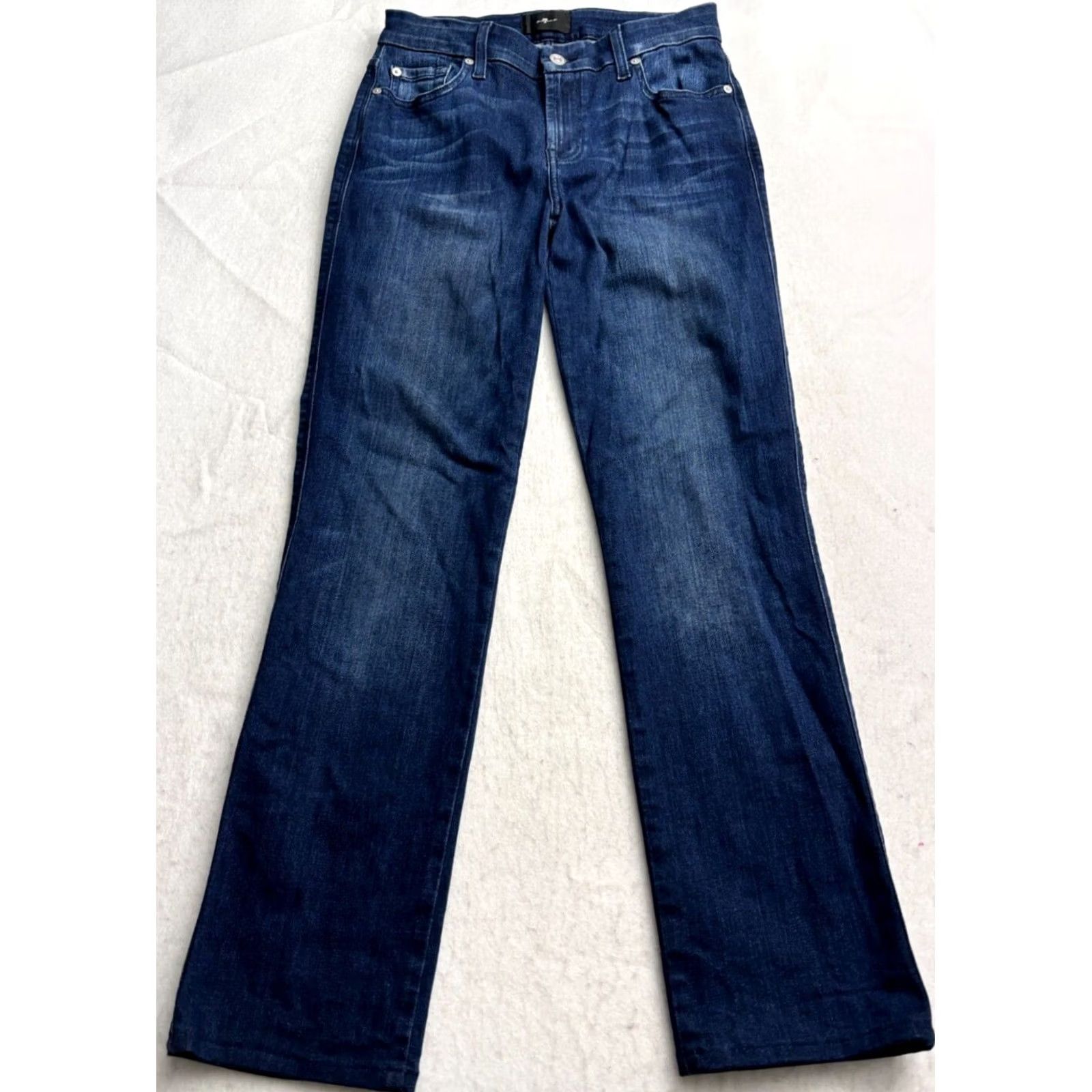 7 For All Mankind 7 For All Mankind Jeans Women Kimmie Straight Leg Denim Dark Blue Size 28 x 28.5 Size 28" / US 6 / IT 42 - 2 Thumbnail