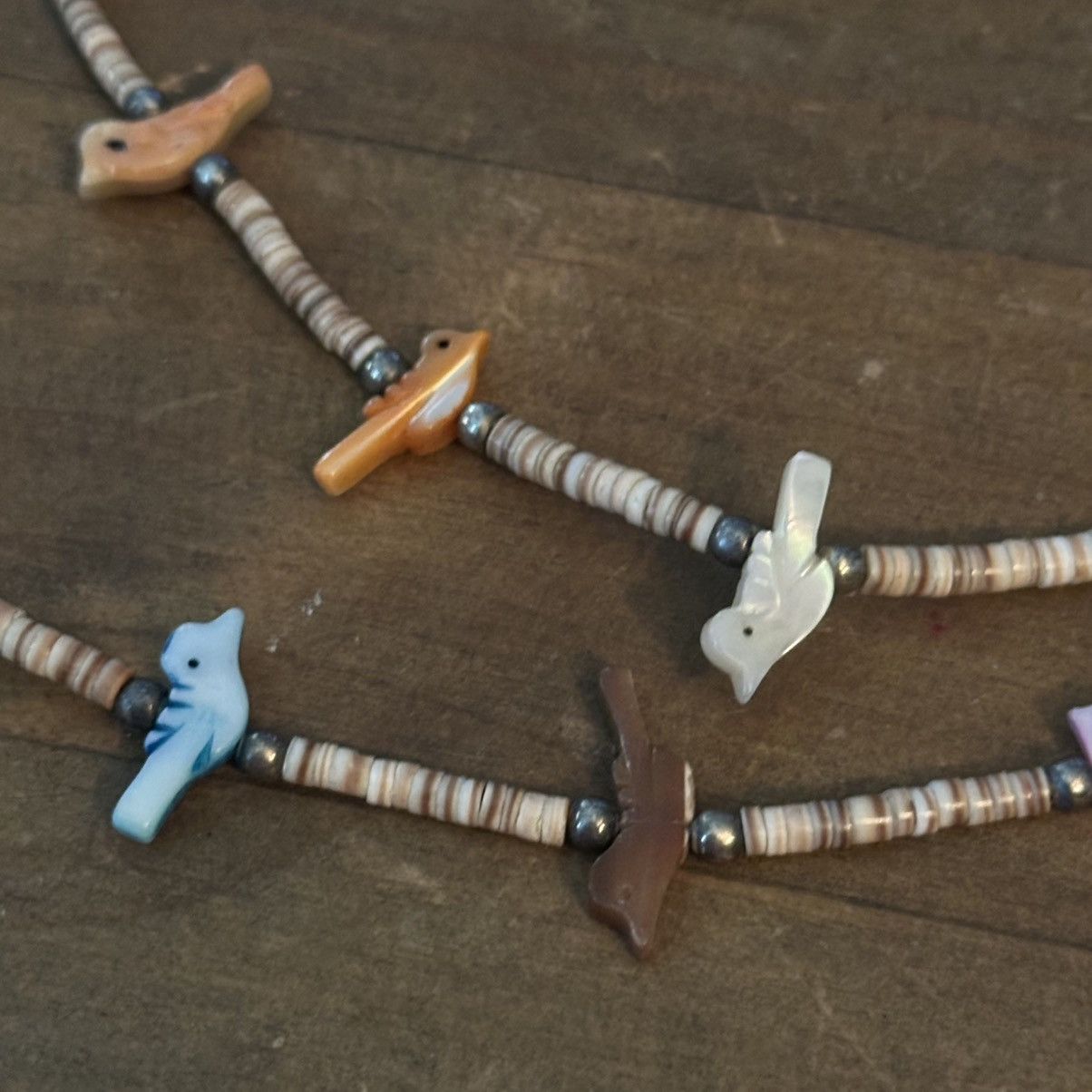 Vintage Vintage layered Heishi and MOP Zuni fetish bird necklace Size ONE SIZE - 2 Thumbnail