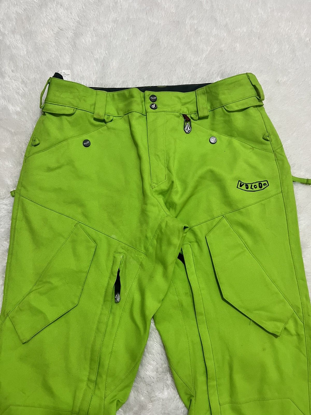 Volcom Vintage Volcom Nimbus Snowboard Ski Pants Neon Green Size US 35 - 4 Thumbnail