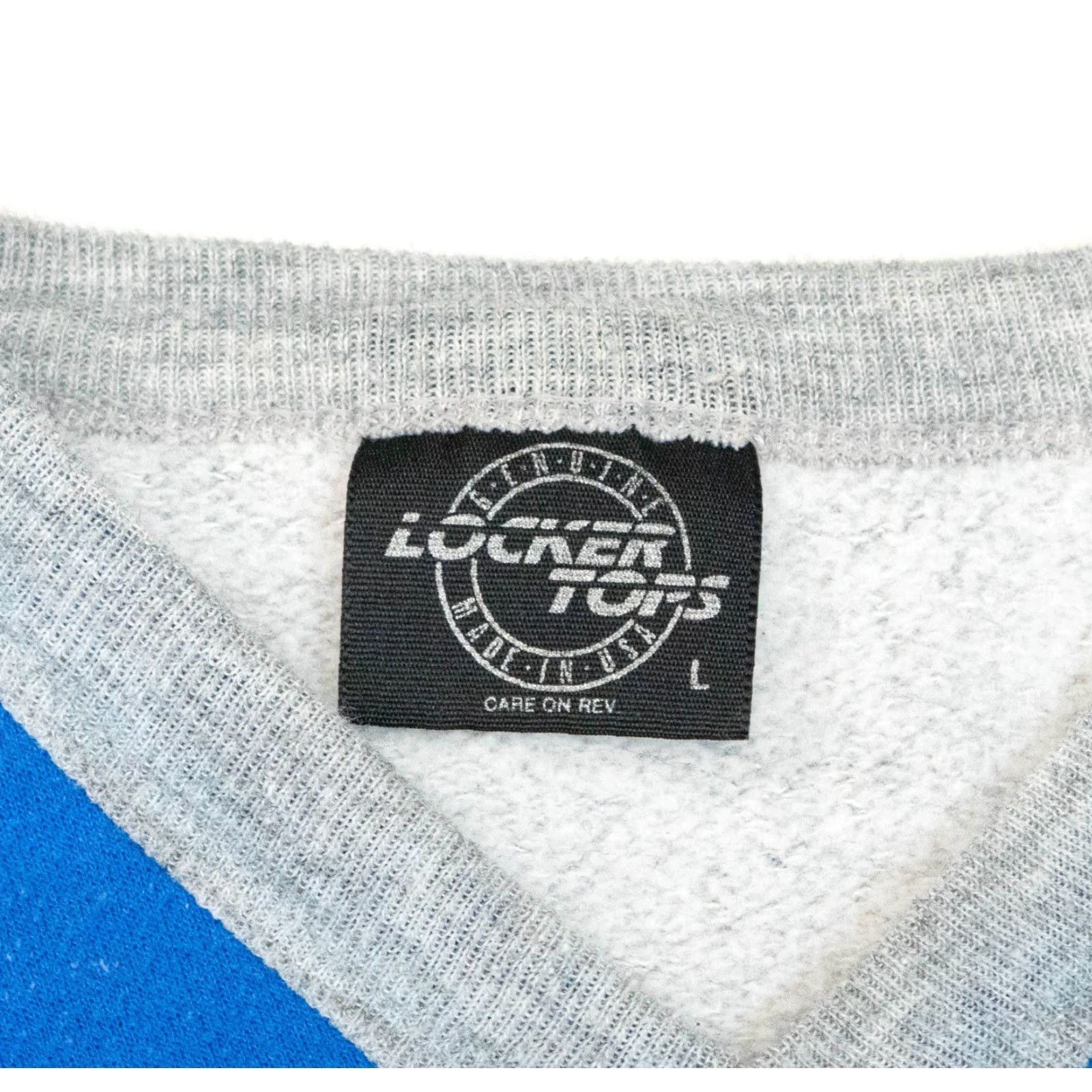 Russell Athletic VINTAGE Russell Athletic Short Sleeve Sweatshirt Men L Gray Blue 80s Gym Top Crew Neck Pullover Logo US Made True Vintage Mens Size US L / EU 52-54 / 3 - 6 Thumbnail
