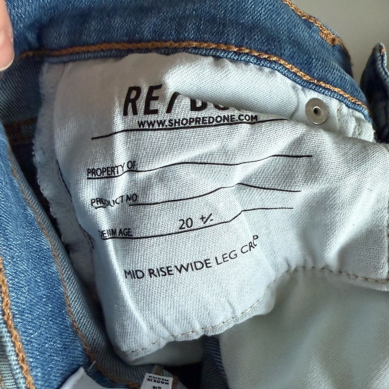 RE/DONE NEW - re/done Crop Wide-Leg Mid-Rise Jeans - Sz 24 - $295 Size 24" / US 00 / IT 34 - 9 Thumbnail