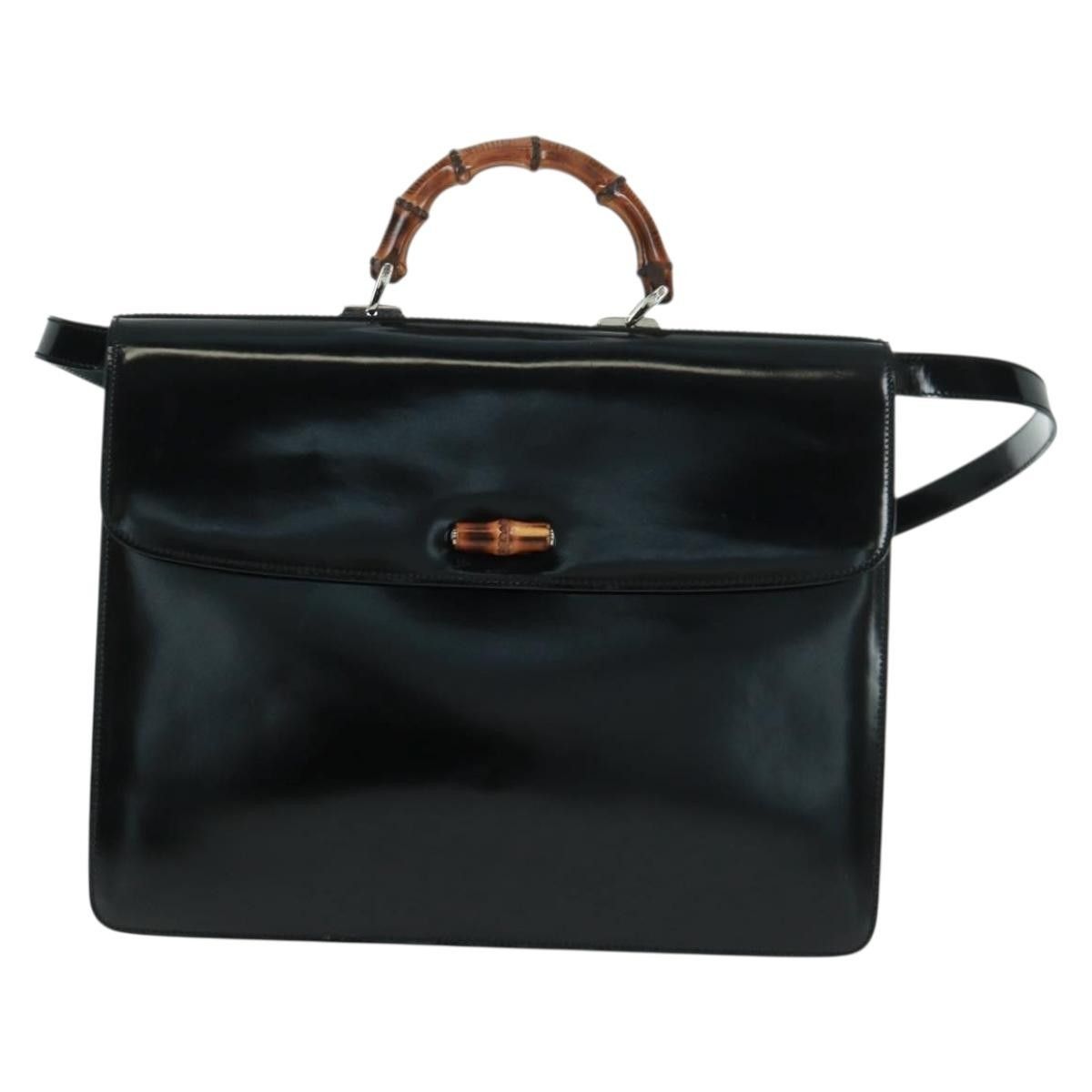 Gucci Gucci Vintage Bamboo Handle Patent leather Size ONE SIZE - 1 Thumbnail