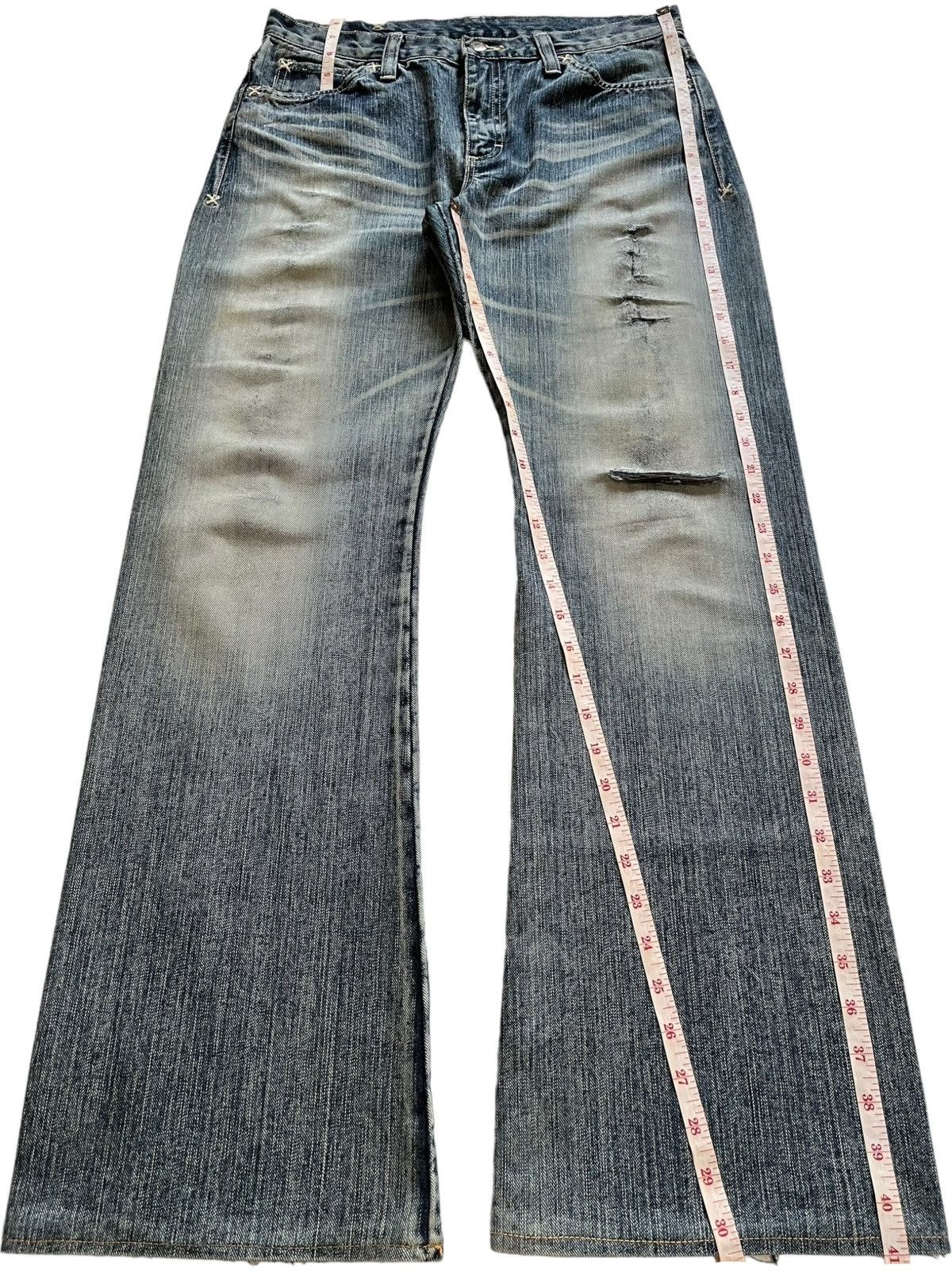 Lee Vintage Japanese Lee Riders Faded Wash Flare Jeans Size US 31 - 12 Thumbnail