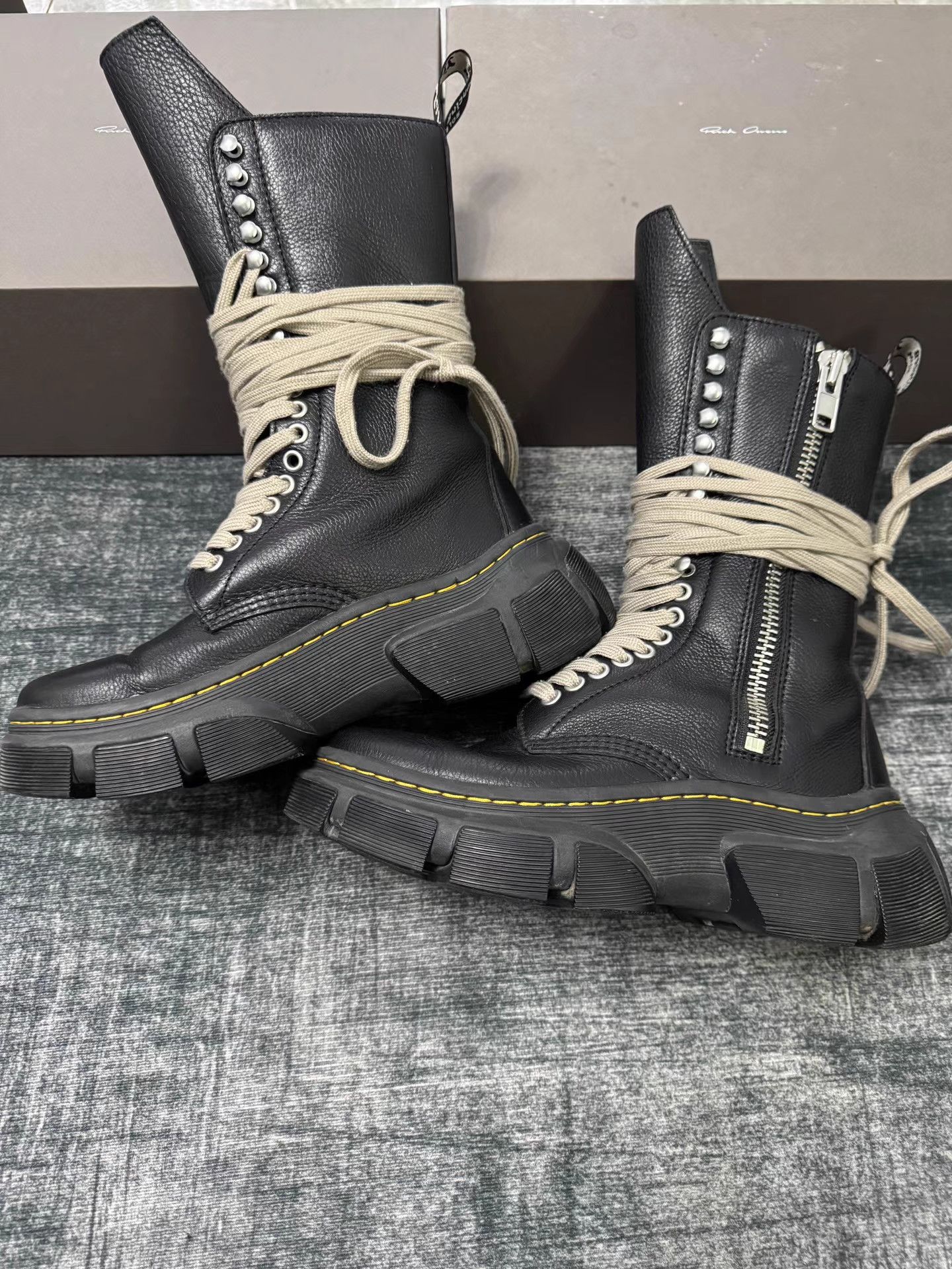 Rick Owens Rick Owens × Dr. Martens High Top Boots Size US 8 / IT 38 - 5 Thumbnail