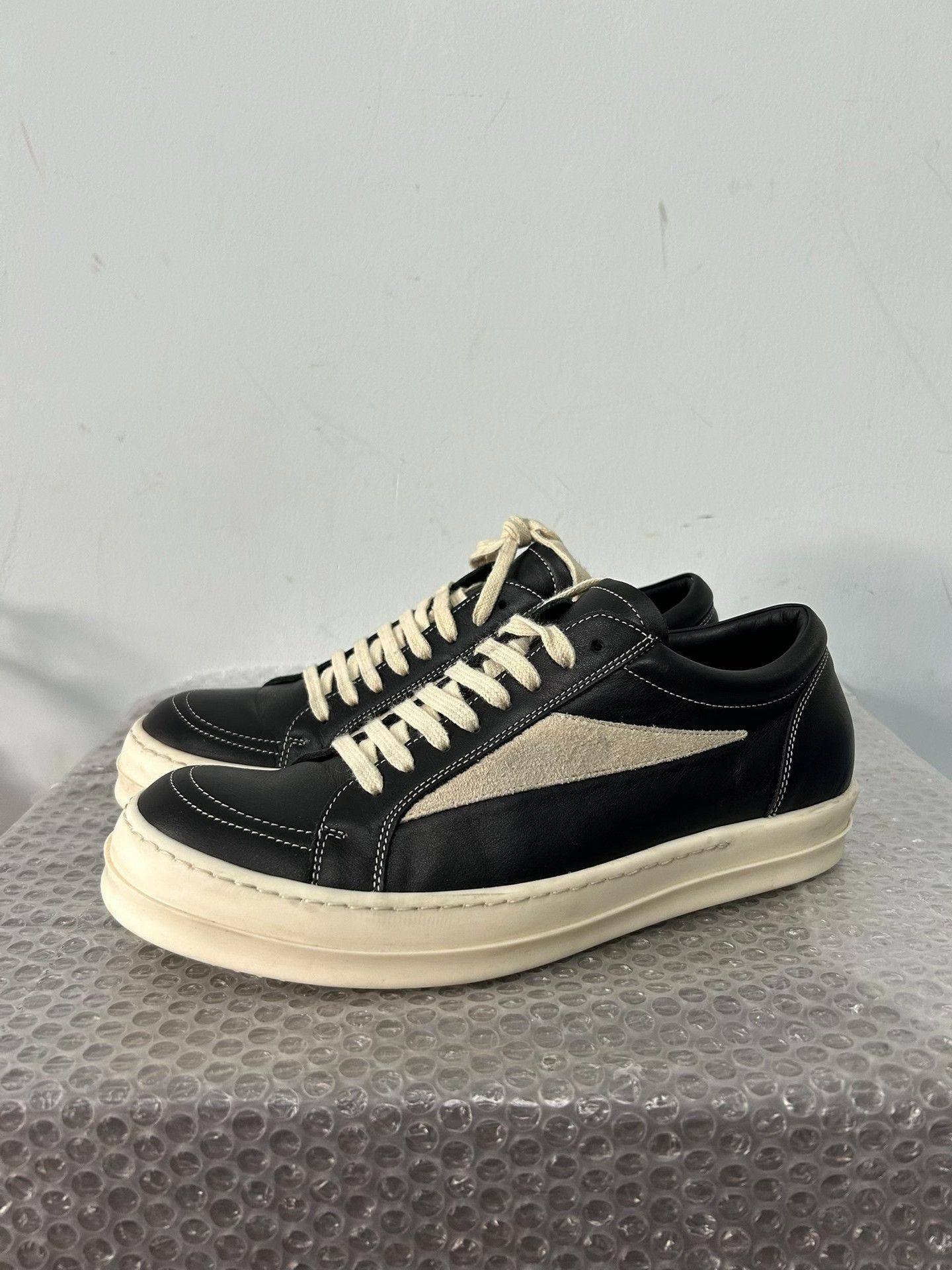 Rick Owens rick owens black leather sneakers size 41 Size US 8 / EU 41 - 1 Thumbnail