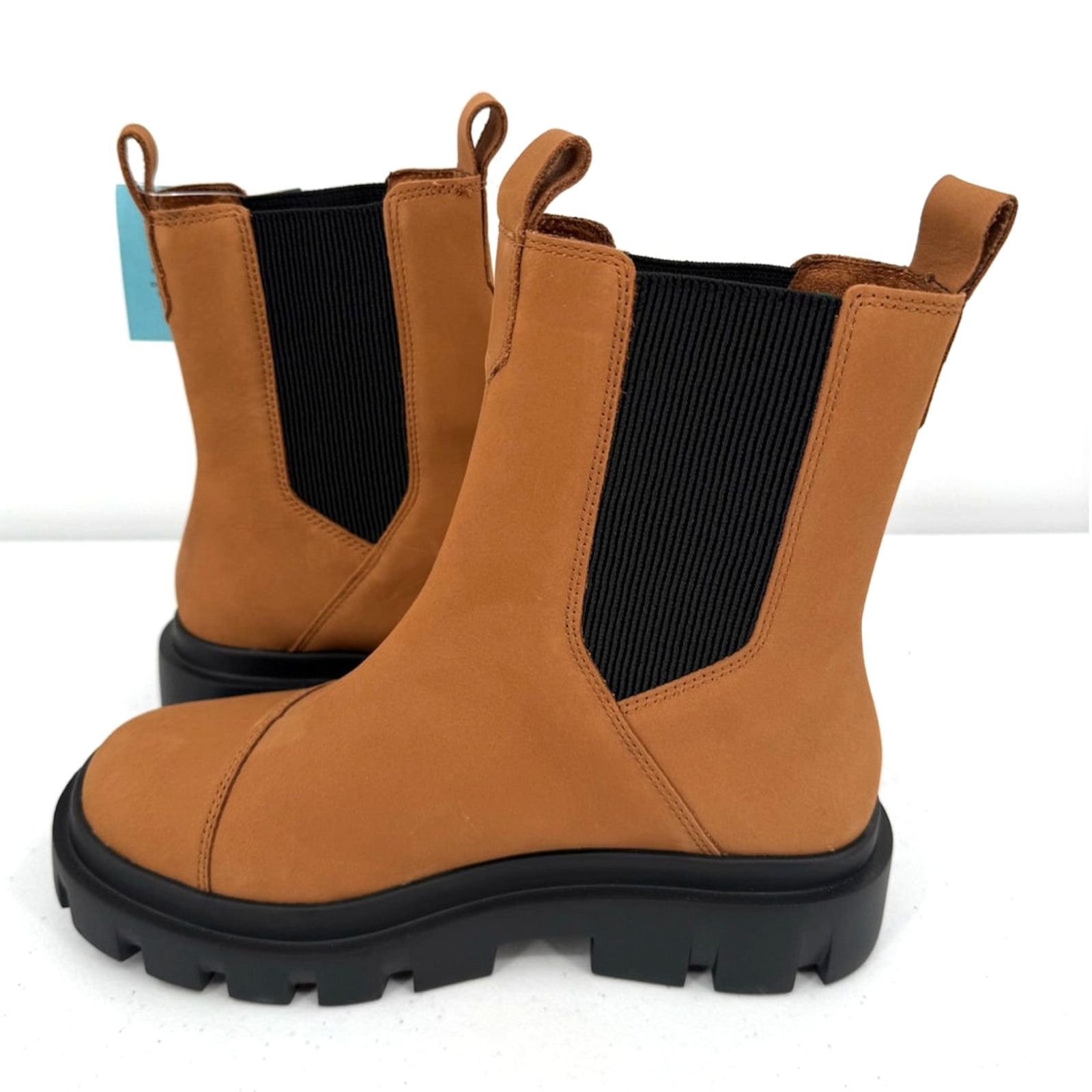 Toms NWT TOMS Rowan Chelsea Lug Boots Water Resistant Tan Leather Size US 9 / IT 39 - 1 Thumbnail