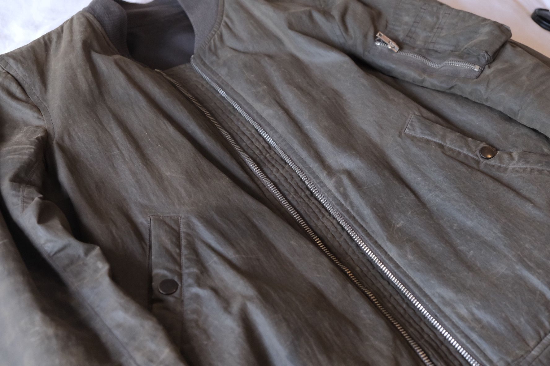 Rick Owens Rick Owens Flight Bomber MA-1 Padded Army Bomber Sz 46 Size US S / EU 44-46 / 1 - 3 Thumbnail