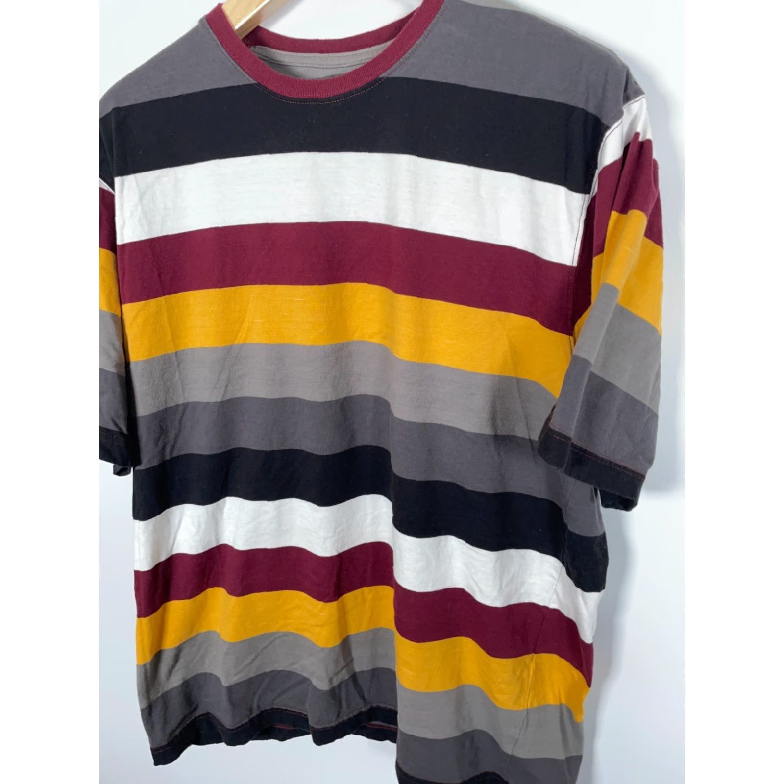 Etro FALLS CREEK Y2K Striped T-Shirt Adult XL Gray Black Yellow Retro Punk Mens Size US XL / EU 56 / 4 - 7 Thumbnail