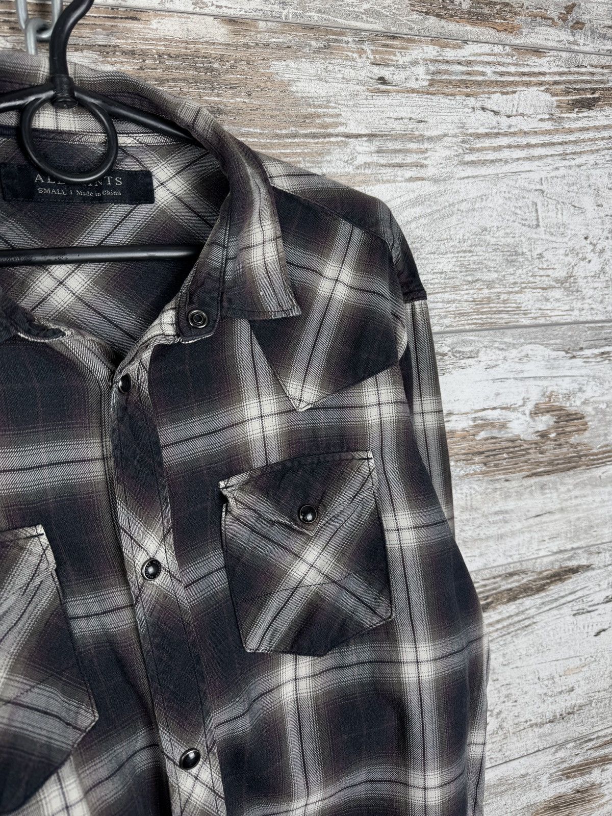 Allsaints Mens Allsaints Dacoma ls shirt button up flannel size S Size US S / EU 44-46 / 1 - 5 Thumbnail