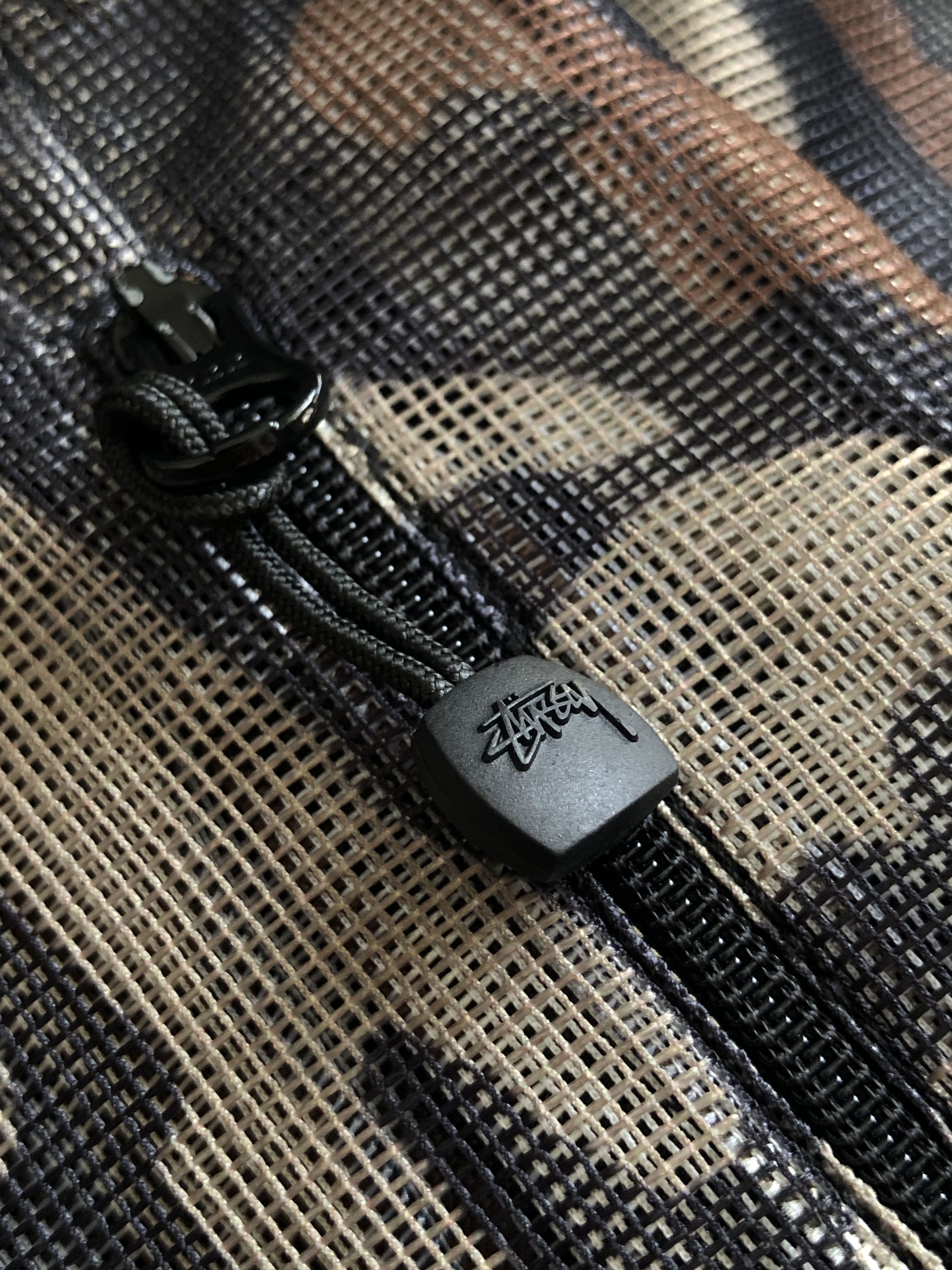 Stussy RARE🔥SS19 TREE BARK CAMO POLY-MESH 1/2 ZIP PULLOVER Size US XL / EU 56 / 4 - 15 Thumbnail