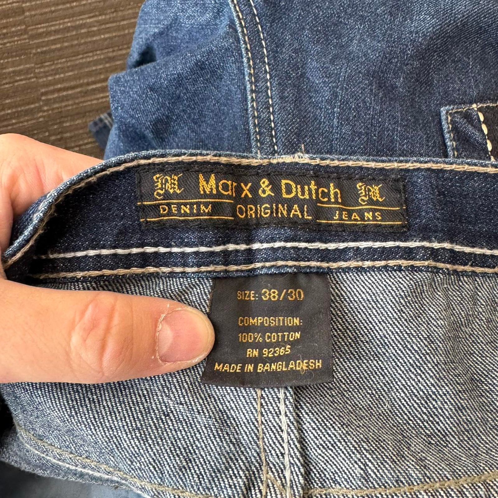 Vintage vintage 90s Dark wash Marx & Dutch Denim jeans Size US 40 / EU 56 - 5 Thumbnail