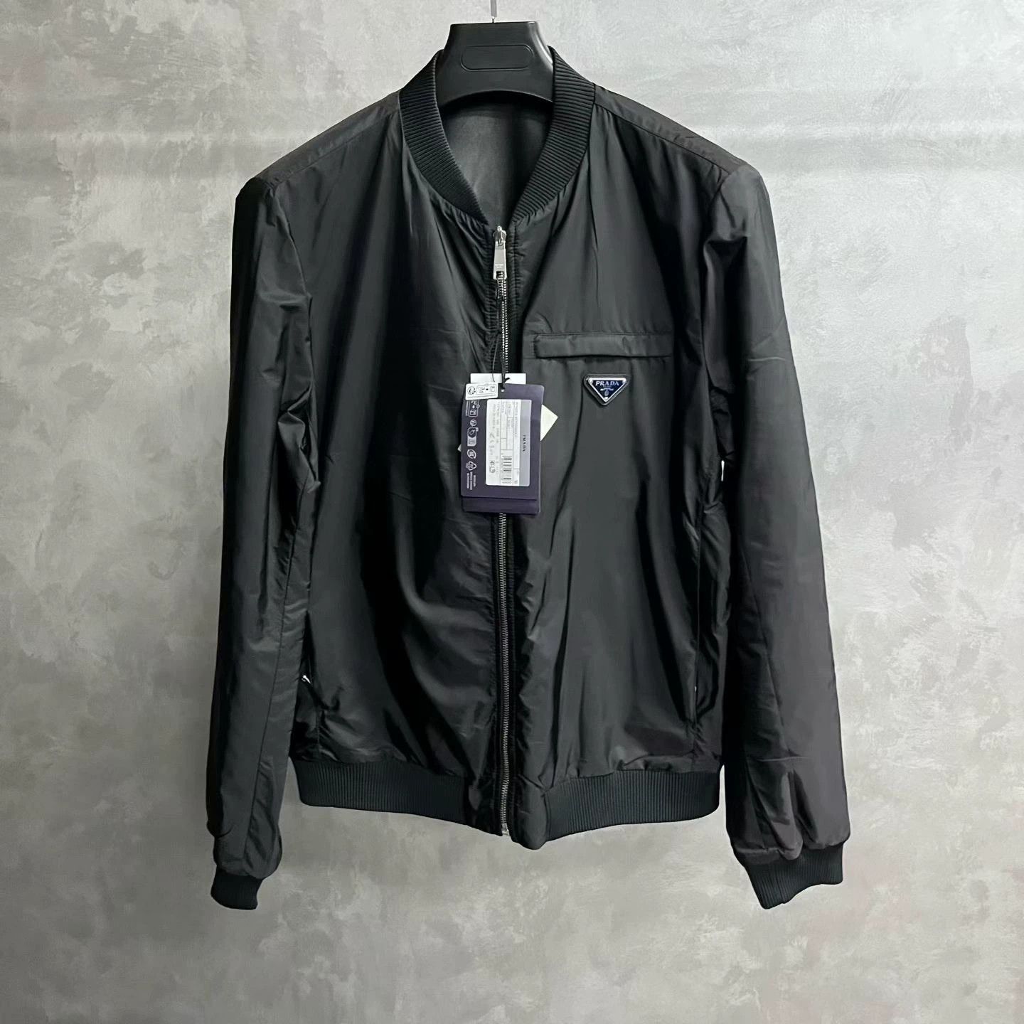 Prada prada nappa leather bomber jacket black Size US L / EU 52-54 / 3 - 6 Thumbnail