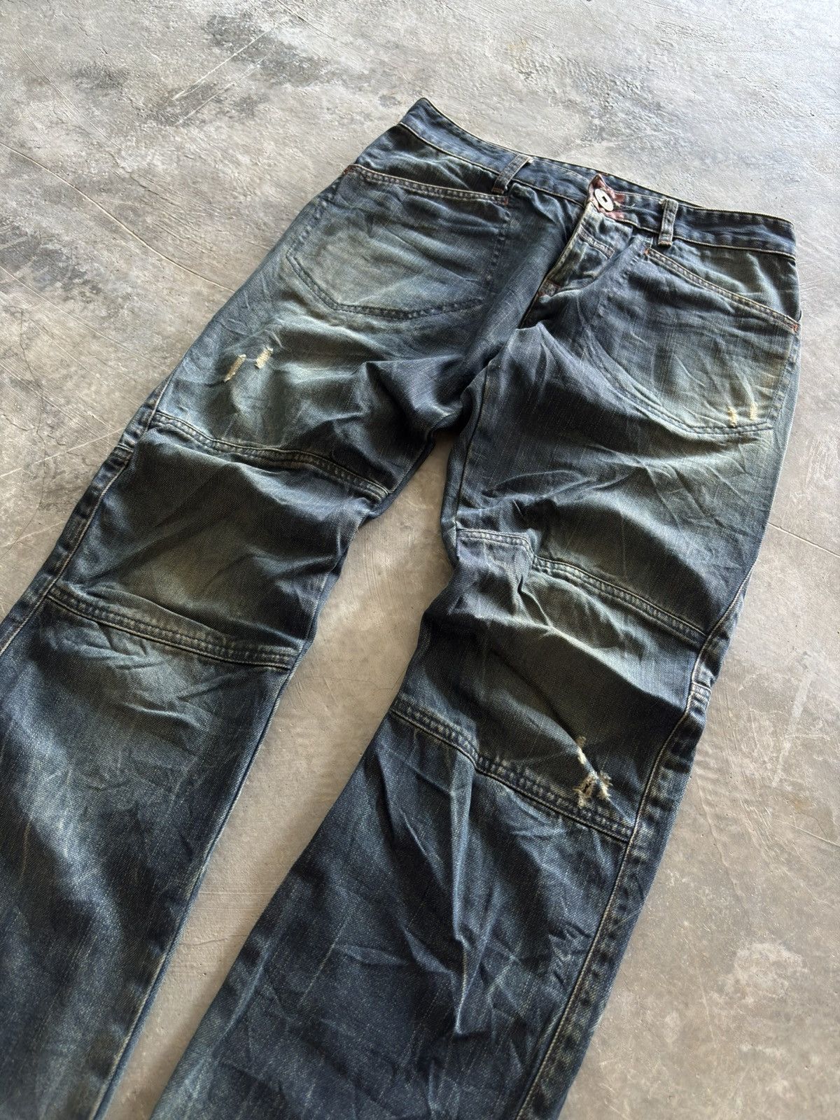 Marithe + Francois Girbaud MARITHE FRANCOIS GIRBAUD MFG biker jeans distressed vintage Size US 30 / EU 46 - 15 Thumbnail