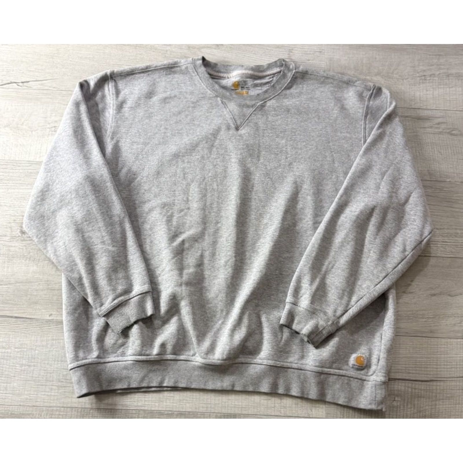 Carhartt VINTAGE Carhartt Original Fit Heather Gray Crew Neck Sweatshirt K124 HGY Mens 3XL TALL Size US XXL / EU 58 / 5 - 2 Thumbnail