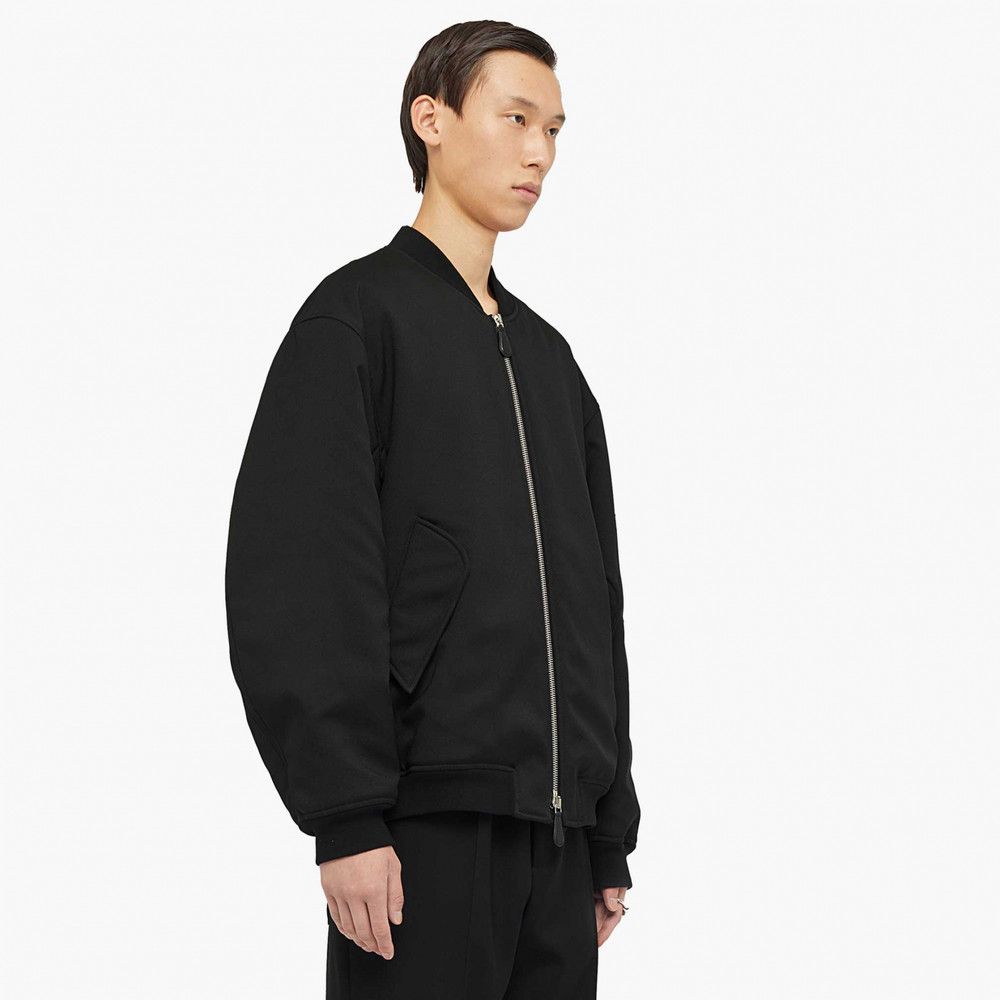Jil Sander o1w1db10825 Oversized Bomber Jacket in Pitch Black Size US L / EU 52-54 / 3 - 5 Thumbnail