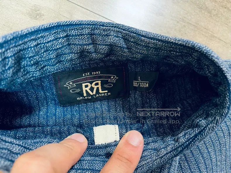 RRL Ralph Lauren RRL Ralph Lauren Blue dyed indigo striped workwear railway Size US L / EU 52-54 / 3 - 3 Thumbnail