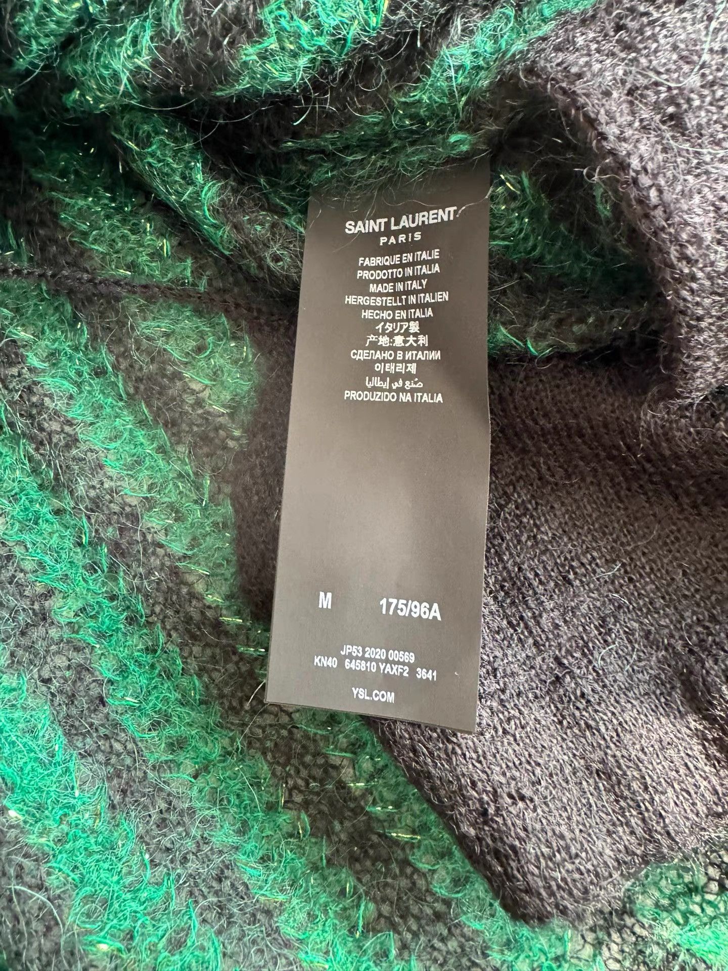 Saint Laurent Paris Saint Laurent Mohair Cardigan Sweater in Teal K33 Size US M / EU 48-50 / 2 - 2 Thumbnail