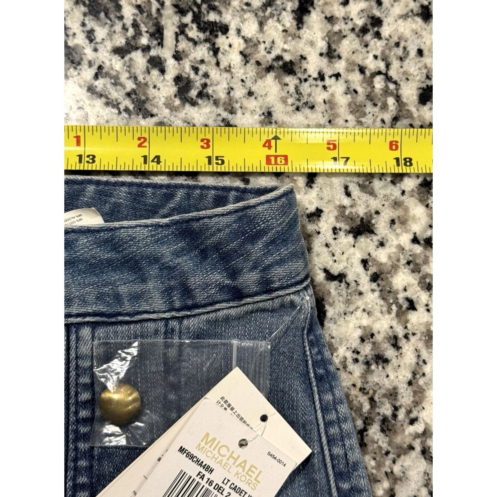 Michael Kors Michael Kors Flare Leg Sailor Cropped Jeans Womens Size 8 32x25 Blue NWT 35 Size 24" / US 00 / IT 34 - 5 Thumbnail