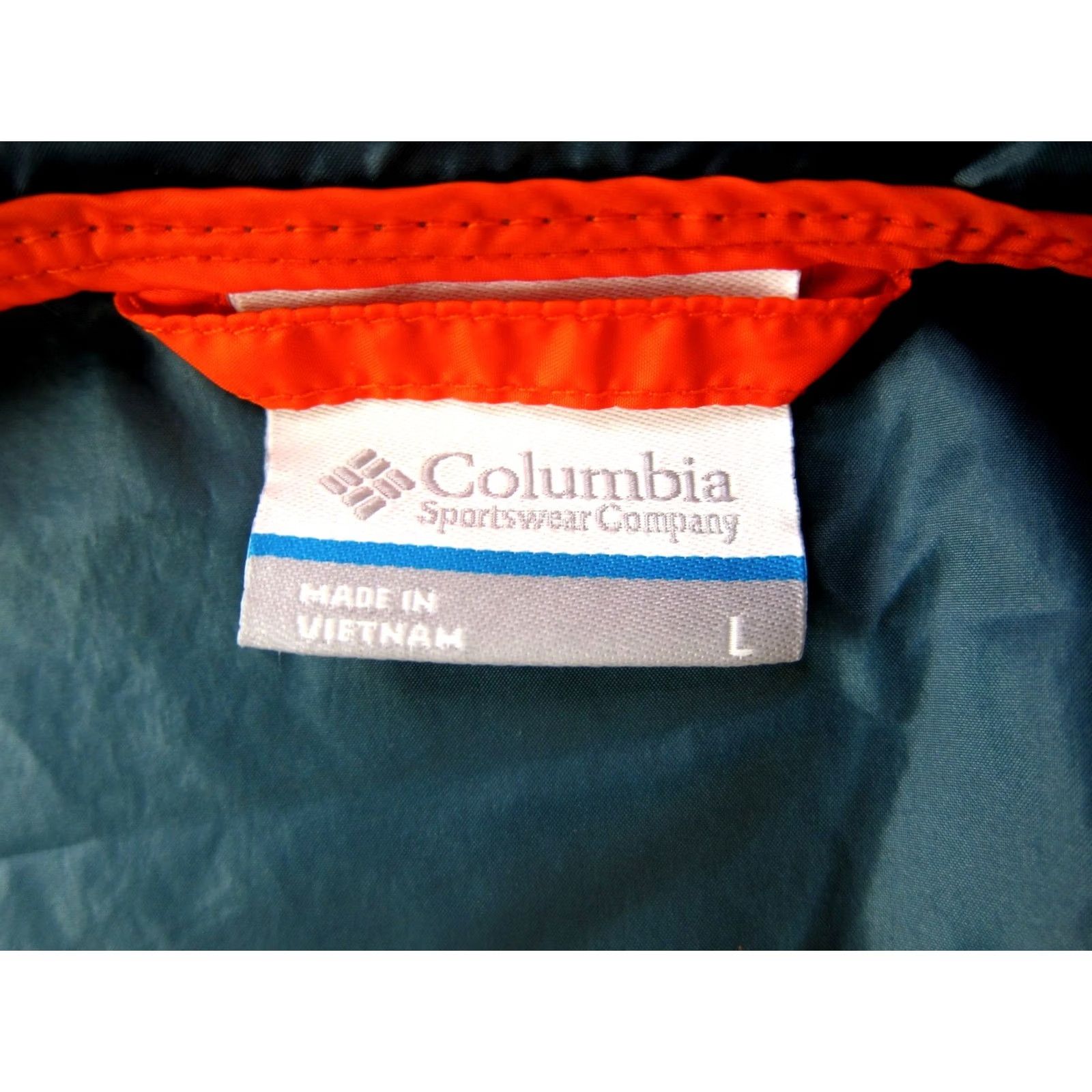 Vintage Columbia Windbreaker Jacket Men L Orange Lightweight Packable Hooded Size US L / EU 52-54 / 3 - 3 Thumbnail