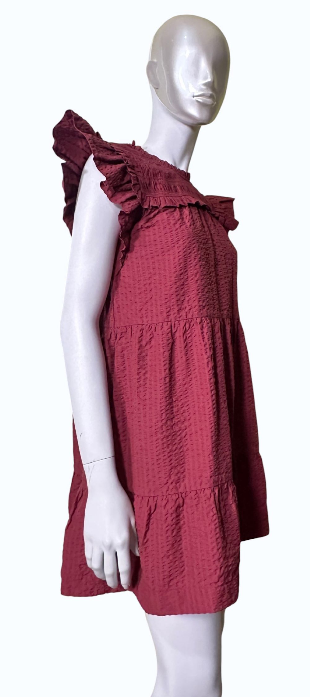 Sea New York Sevyn Seersucker Neck Dress Size M / US 6-8 / IT 42-44 - 3 Thumbnail