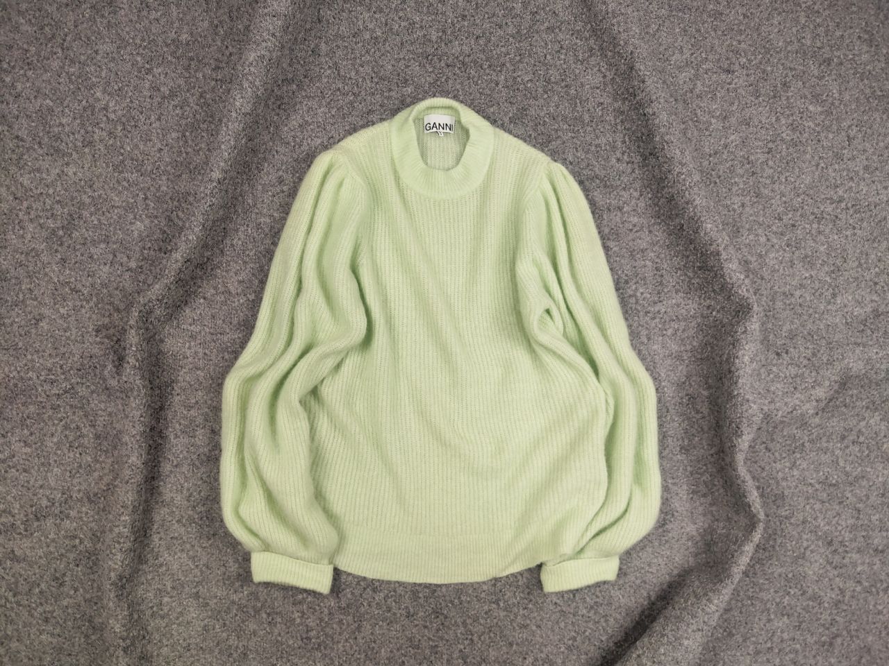 Ganni Ganni Design Alpaca Wool Blend Green Light Pulover Sweater Size M / US 6-8 / IT 42-44 - 1 Thumbnail