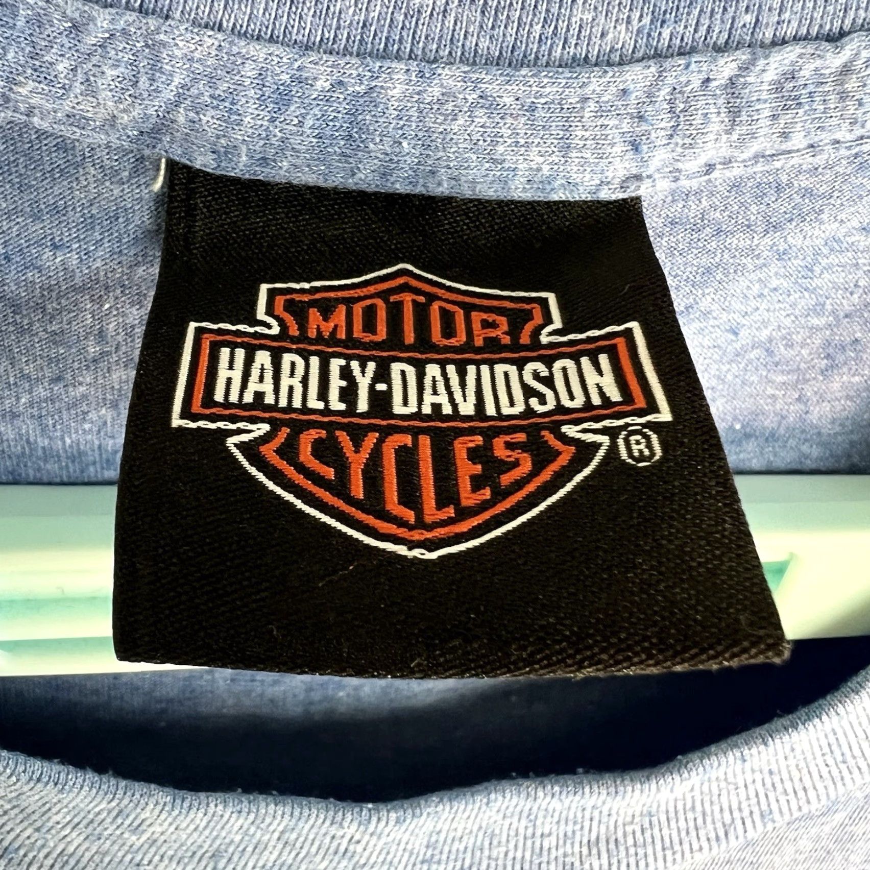 Harley Davidson VINTAGE Harley-Davidson T-Shirt 90s Biker Graphic Print Blue Short Sleeve Adult 2XL Mens Size US XXL / EU 58 / 5 - 5 Thumbnail
