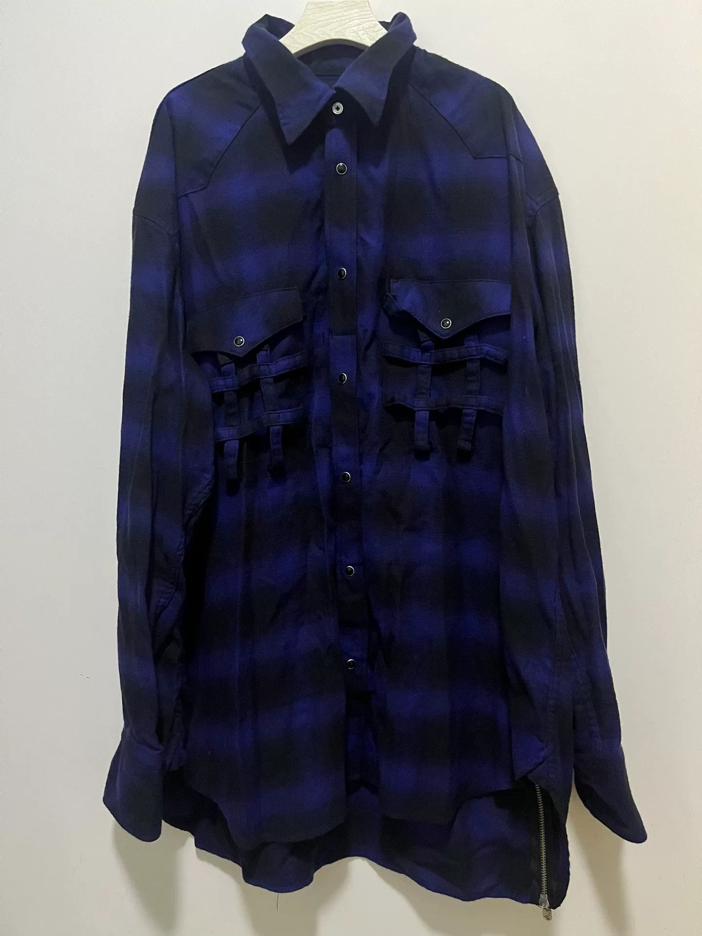 Raf Simons Soloist Plaid Jacket in Blue-Black Size US M / EU 48-50 / 2 - 1 Thumbnail