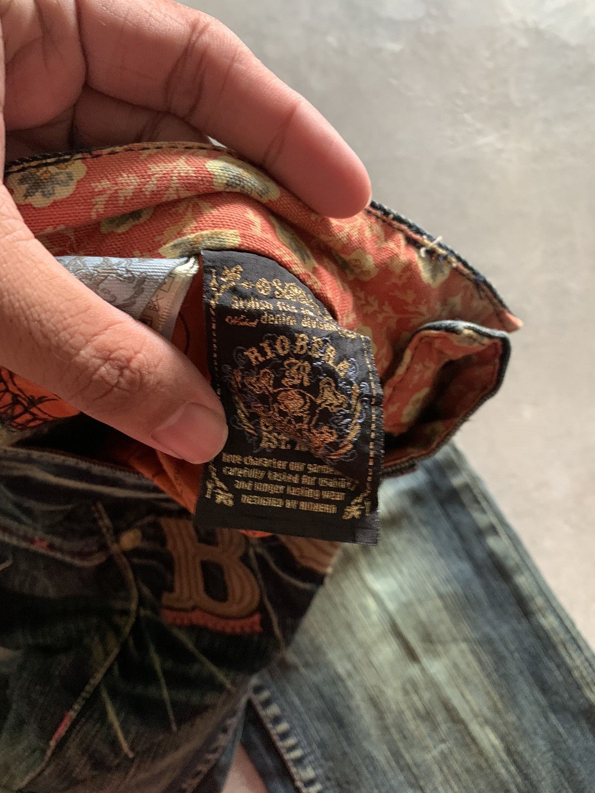 If Six Was Nine y2k rusty flare riobera jeans spellout embroidery hi-rise Size US 30 / EU 46 - 11 Thumbnail